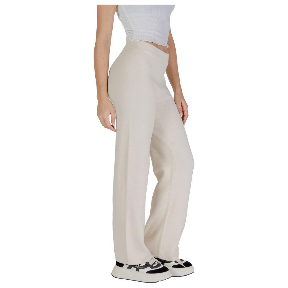 Vero Moda Cream Viscose Jeans & Pant Vero Moda Gray