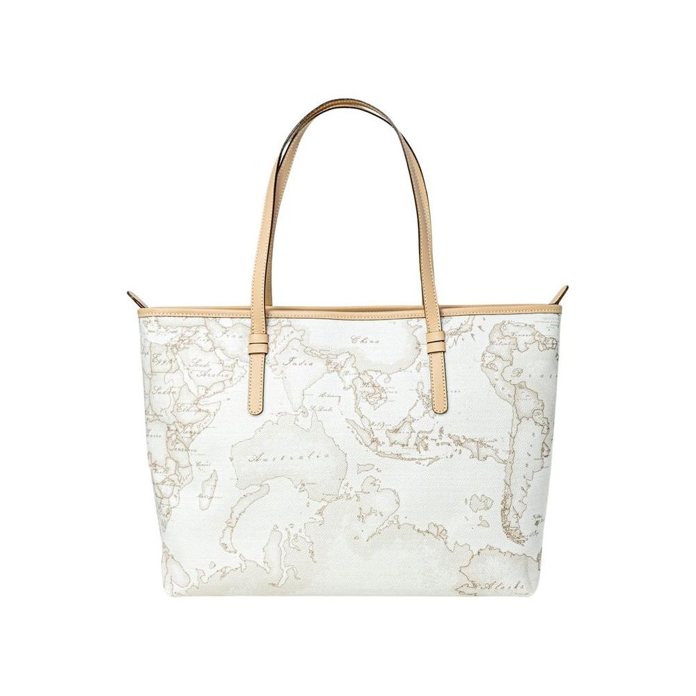 Alviero Martini Prima Classe White Leather Handbag Alviero Martini Prima Classe Antique White