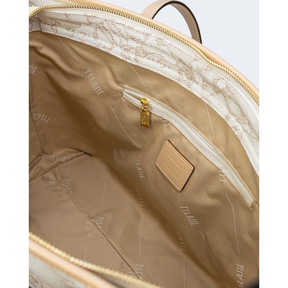 Alviero Martini Prima Classe White Leather Handbag Alviero Martini Prima Classe Dim Gray