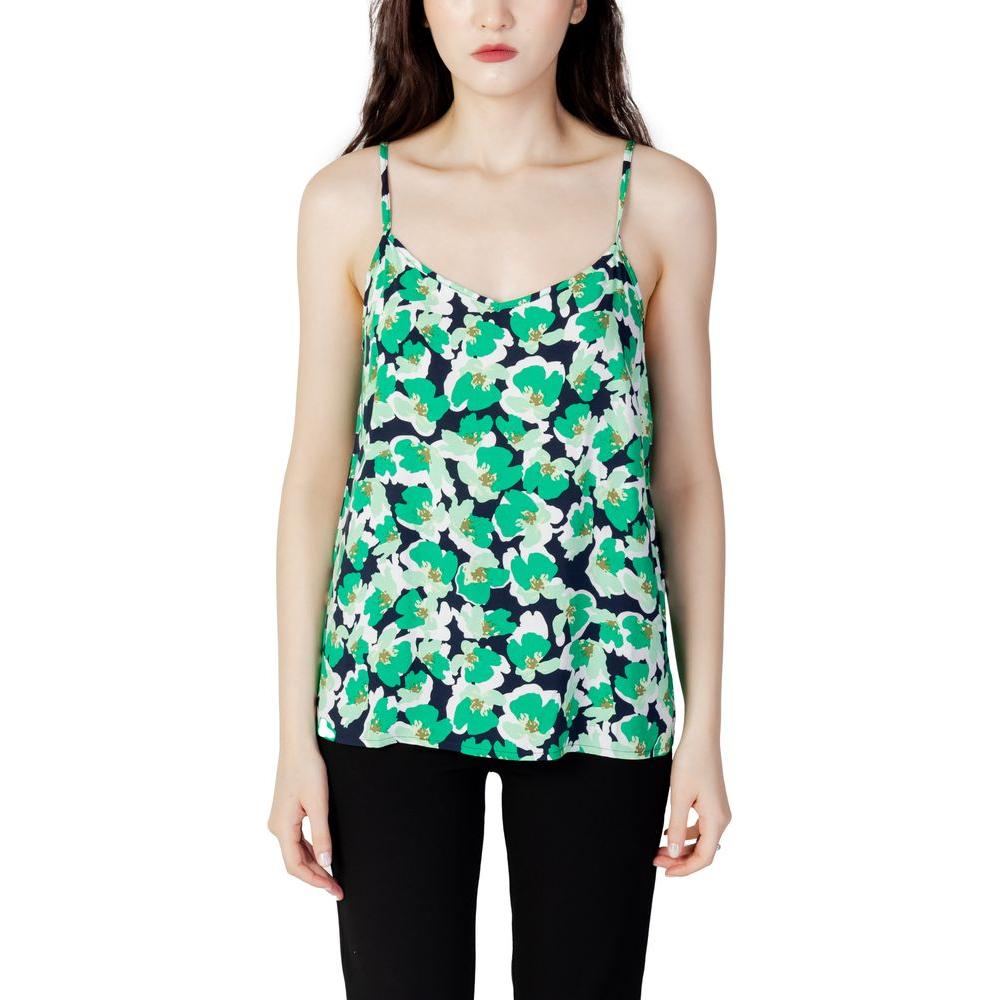 Jacqueline De Yong Green Cotton Tops & T-Shirt Jacqueline De Yong Dark Slate Gray