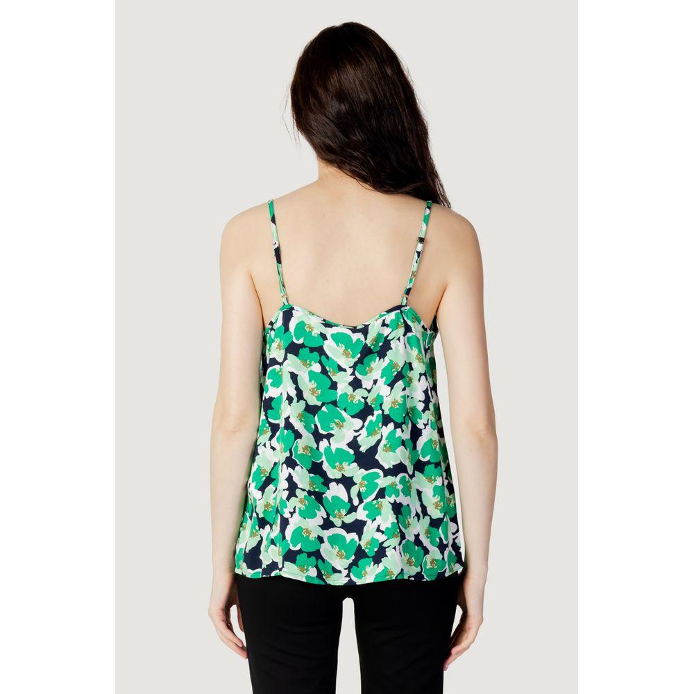 Jacqueline De Yong Green Cotton Tops & T-Shirt Jacqueline De Yong Dark Slate Gray
