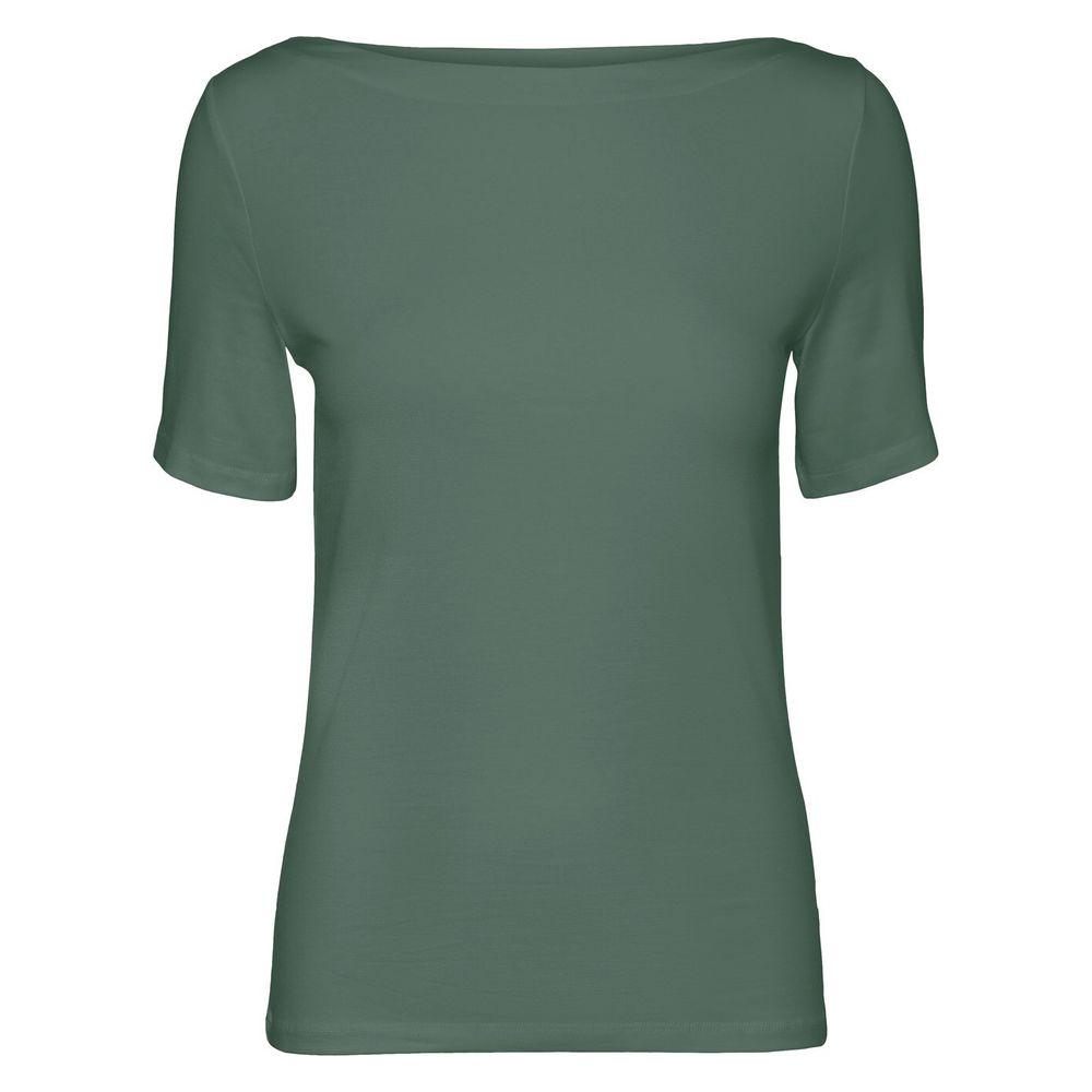 Vero Moda Green Viscose Tops & T-Shirt Vero Moda Dim Gray