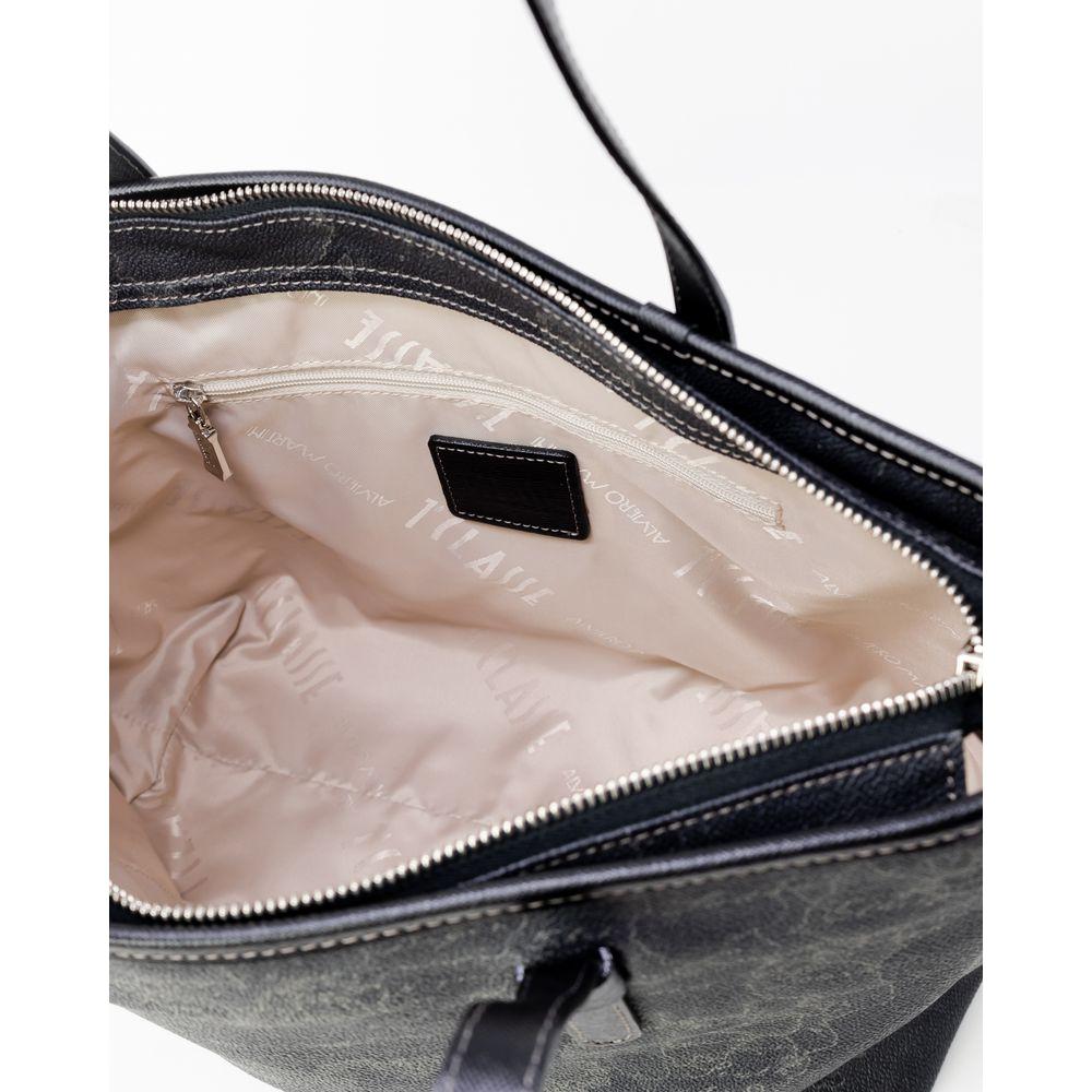 Alviero Martini Prima Classe Black Leather Handbag Alviero Martini Prima Classe Gray