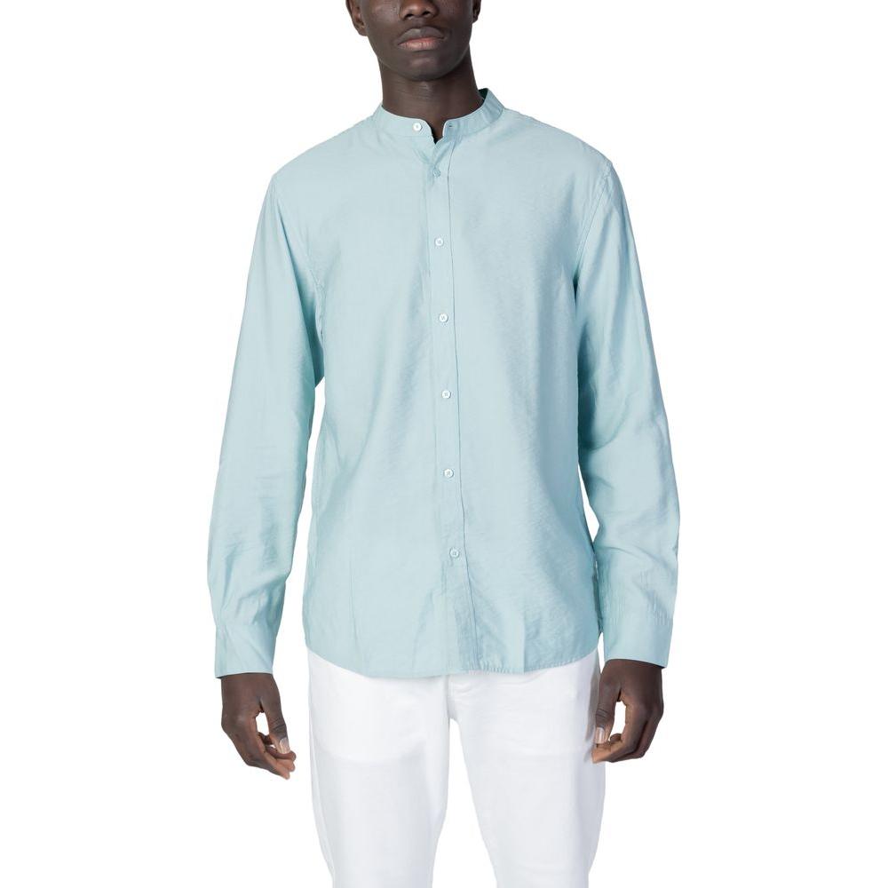 Antony Morato Green Viscose Shirt Antony Morato Light Gray