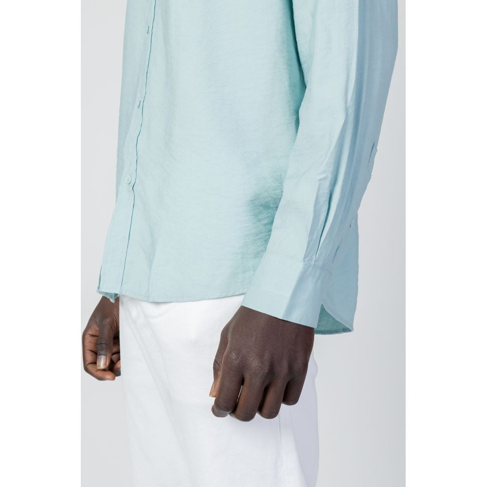 Antony Morato Green Viscose Shirt Antony Morato Light Gray