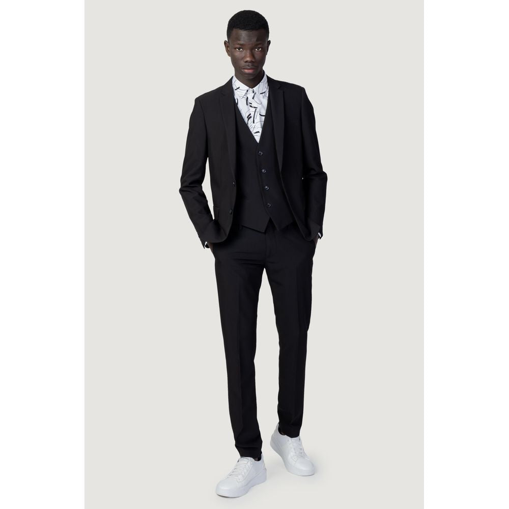 Antony Morato Black Polyester Suit Antony Morato Black