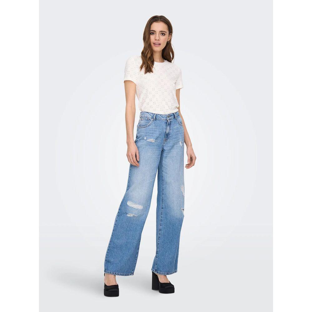 Jacqueline De Yong White Polyester Tops & T-Shirt Jacqueline De Yong Lavender