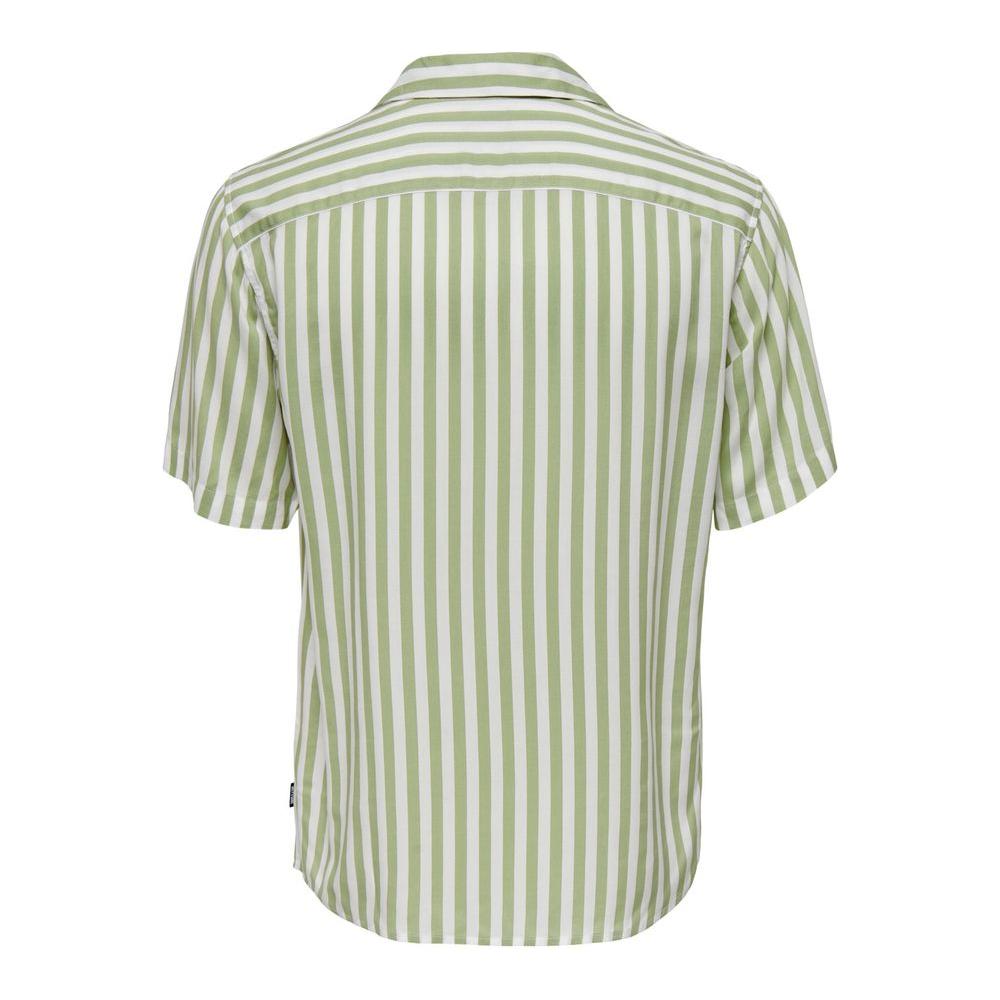 Only & Sons Green Viscose Shirt Only & Sons Gray