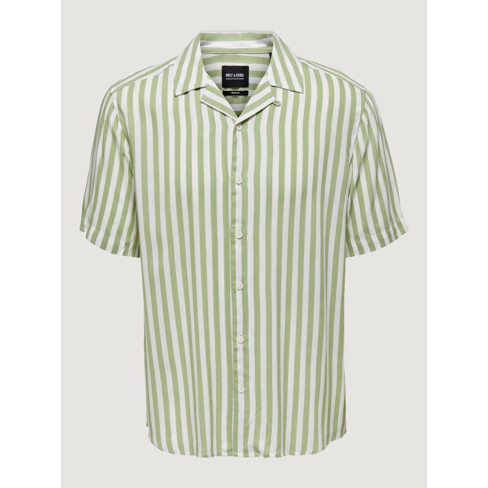 Only & Sons Green Viscose Shirt Only & Sons Light Gray