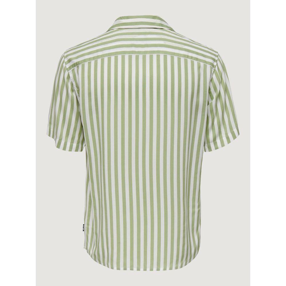 Only & Sons Green Viscose Shirt Only & Sons Light Gray