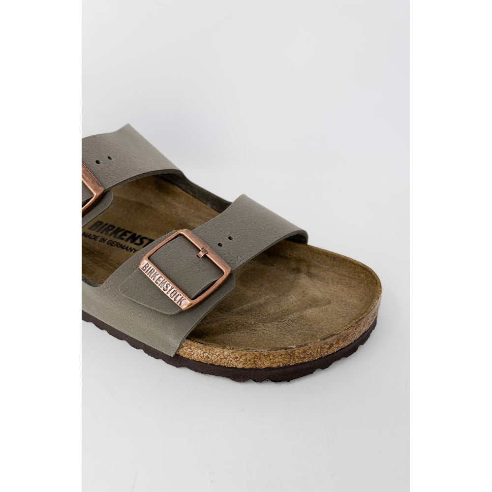 Birkenstock Gray Leather Sandal Birkenstock Light Gray