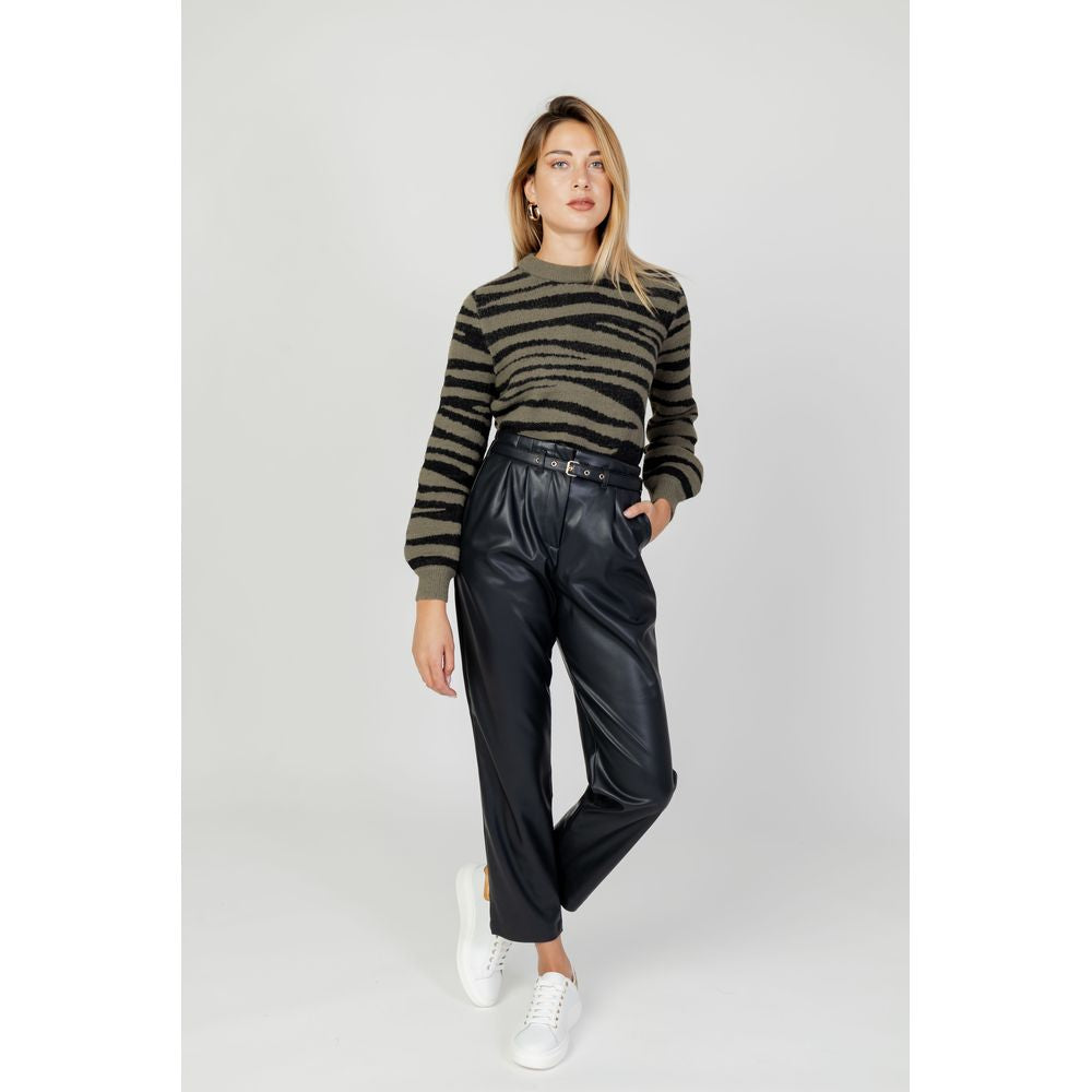 Jacqueline De Yong Green Nylon Sweater Jacqueline De Yong Light Gray