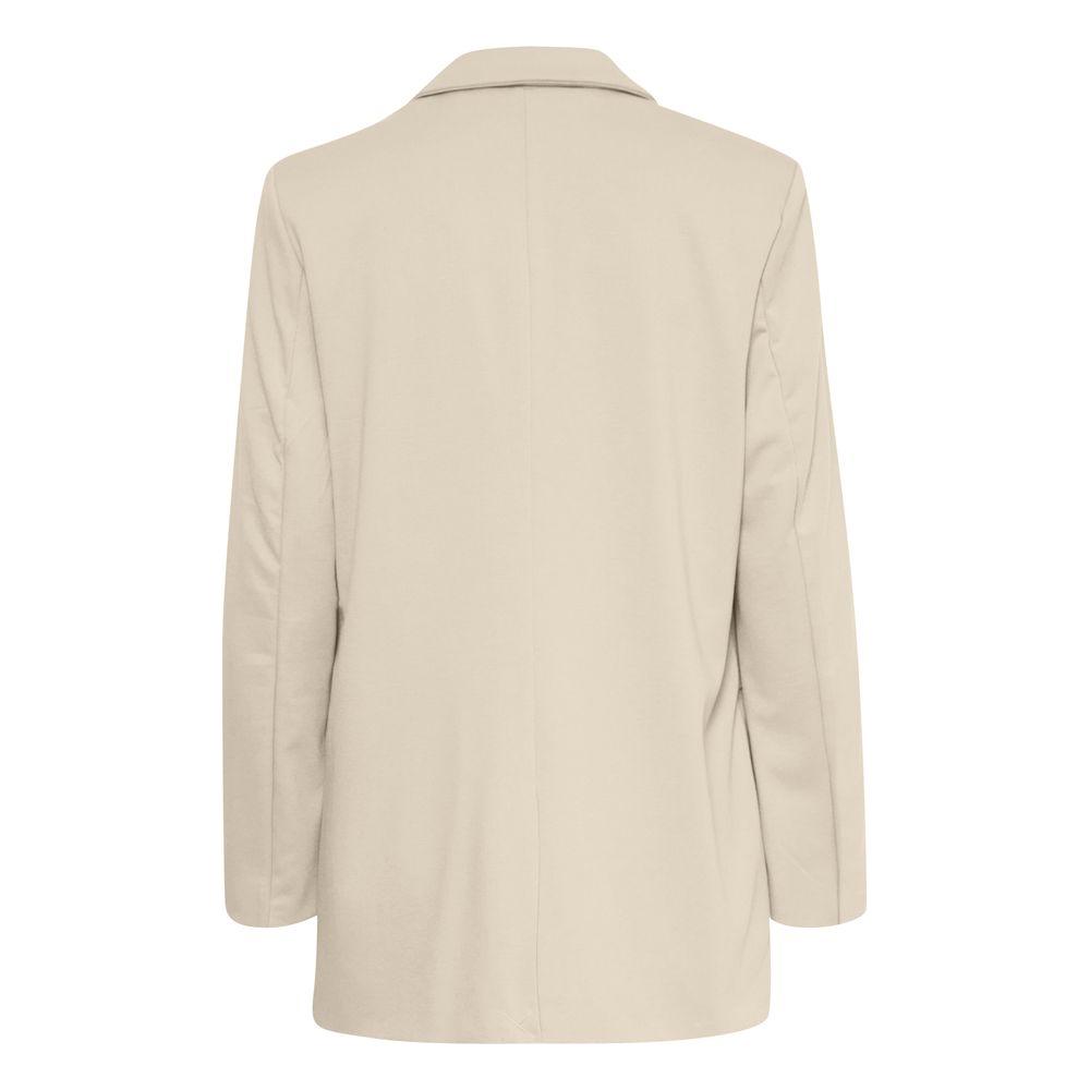 ICHI Beige Recycled Polyester Suits & Blazer ICHI Light Gray