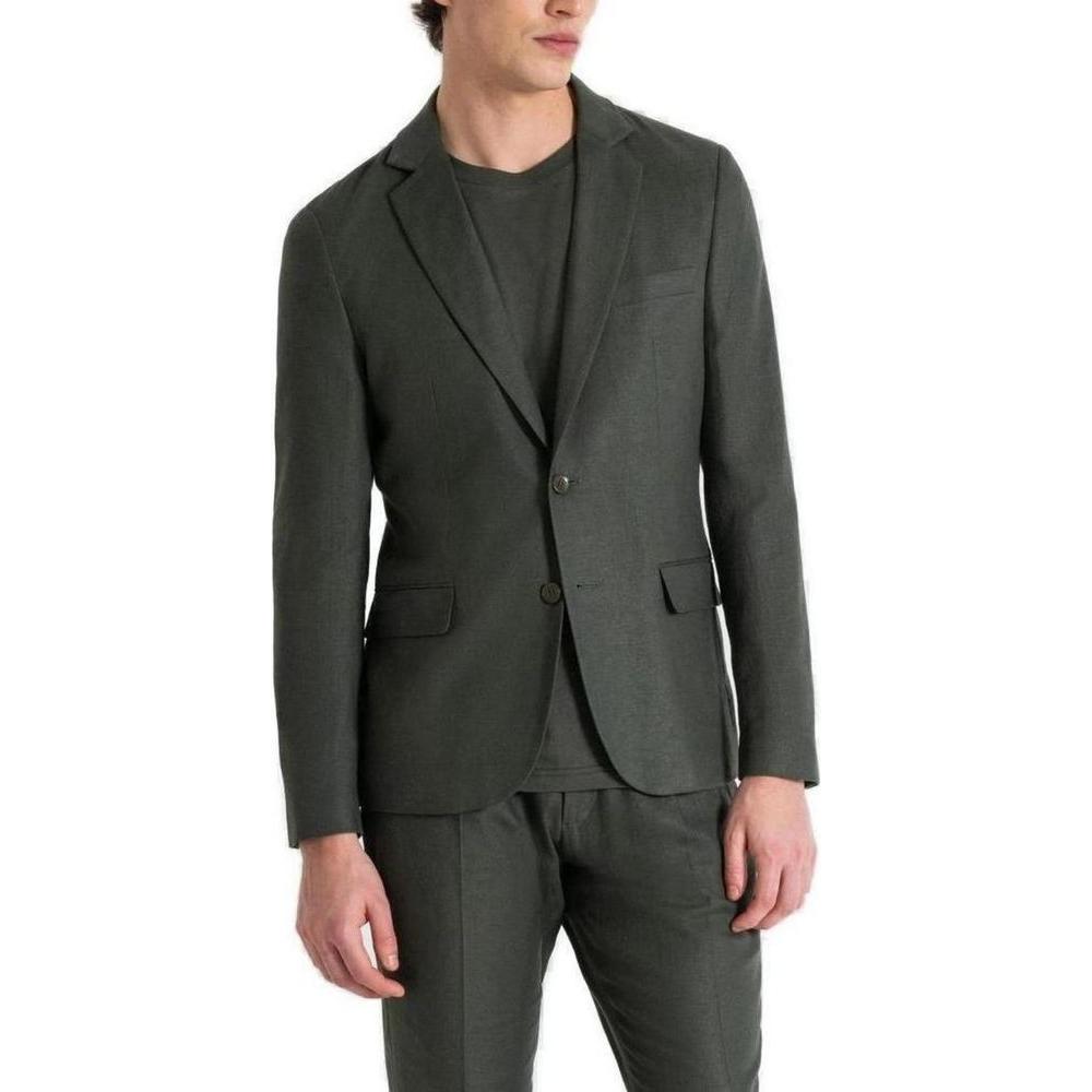 Antony Morato Green Linen Suit Antony Morato Dark Slate Gray