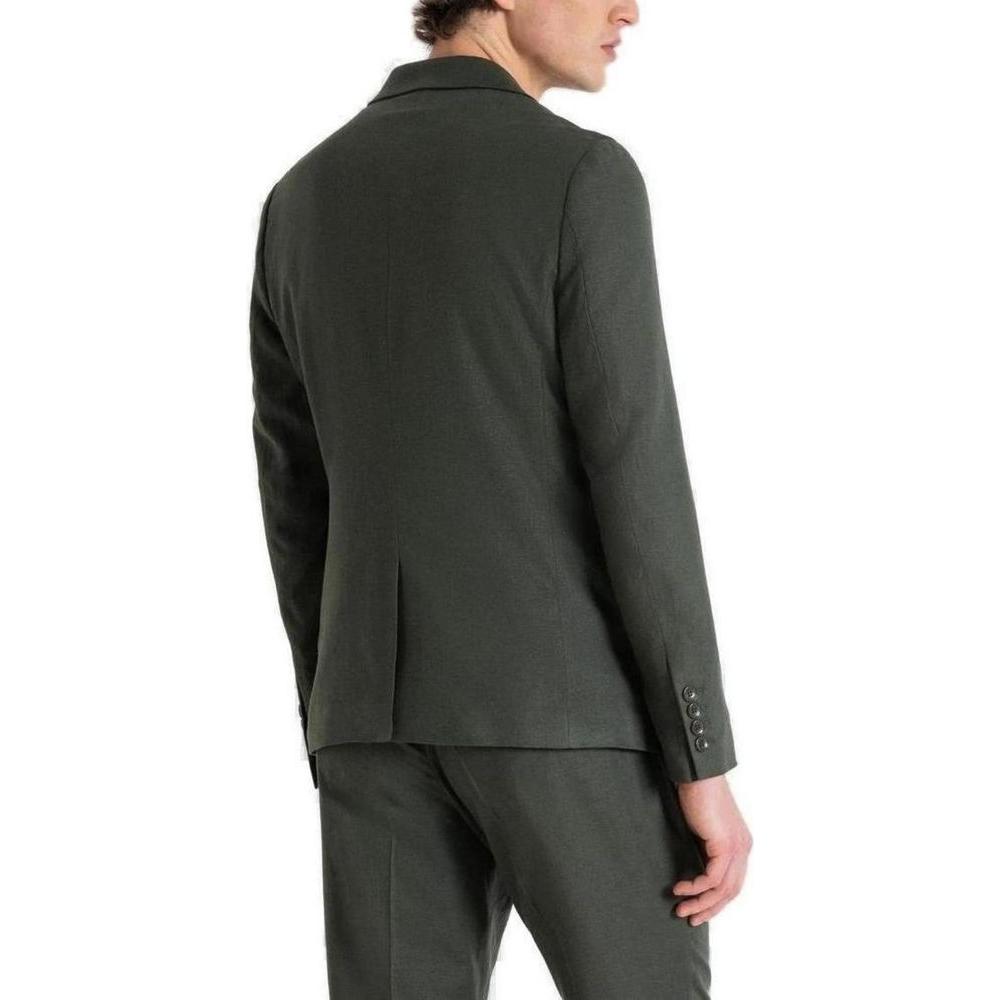 Antony Morato Green Linen Suit Antony Morato Dark Slate Gray