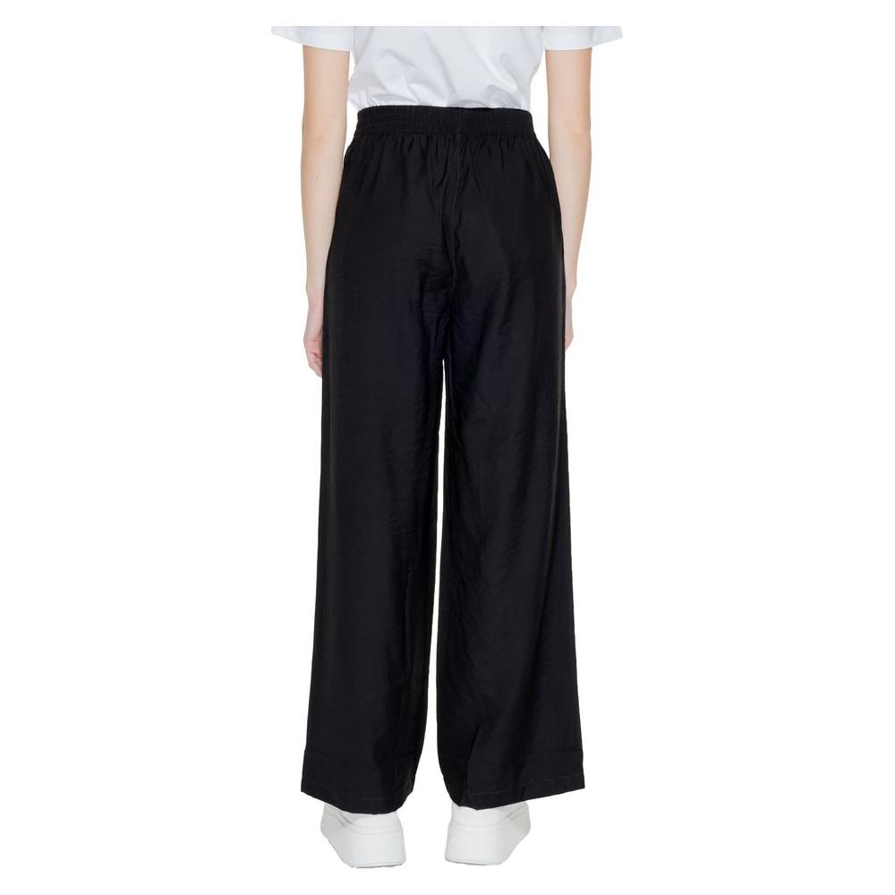 Jacqueline De Yong Black Viscose Jeans & Pant Jacqueline De Yong Light Gray