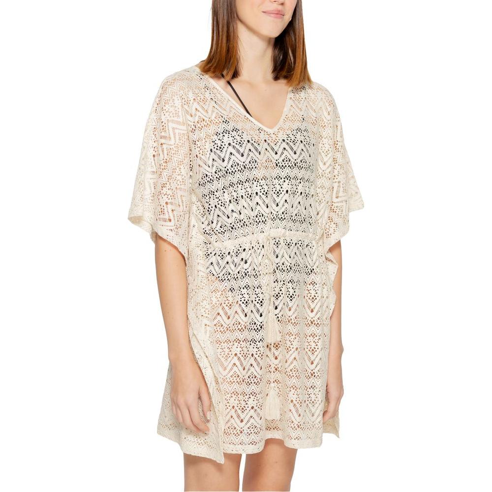 Vero Moda Beige Polyester Dress Vero Moda Light Gray