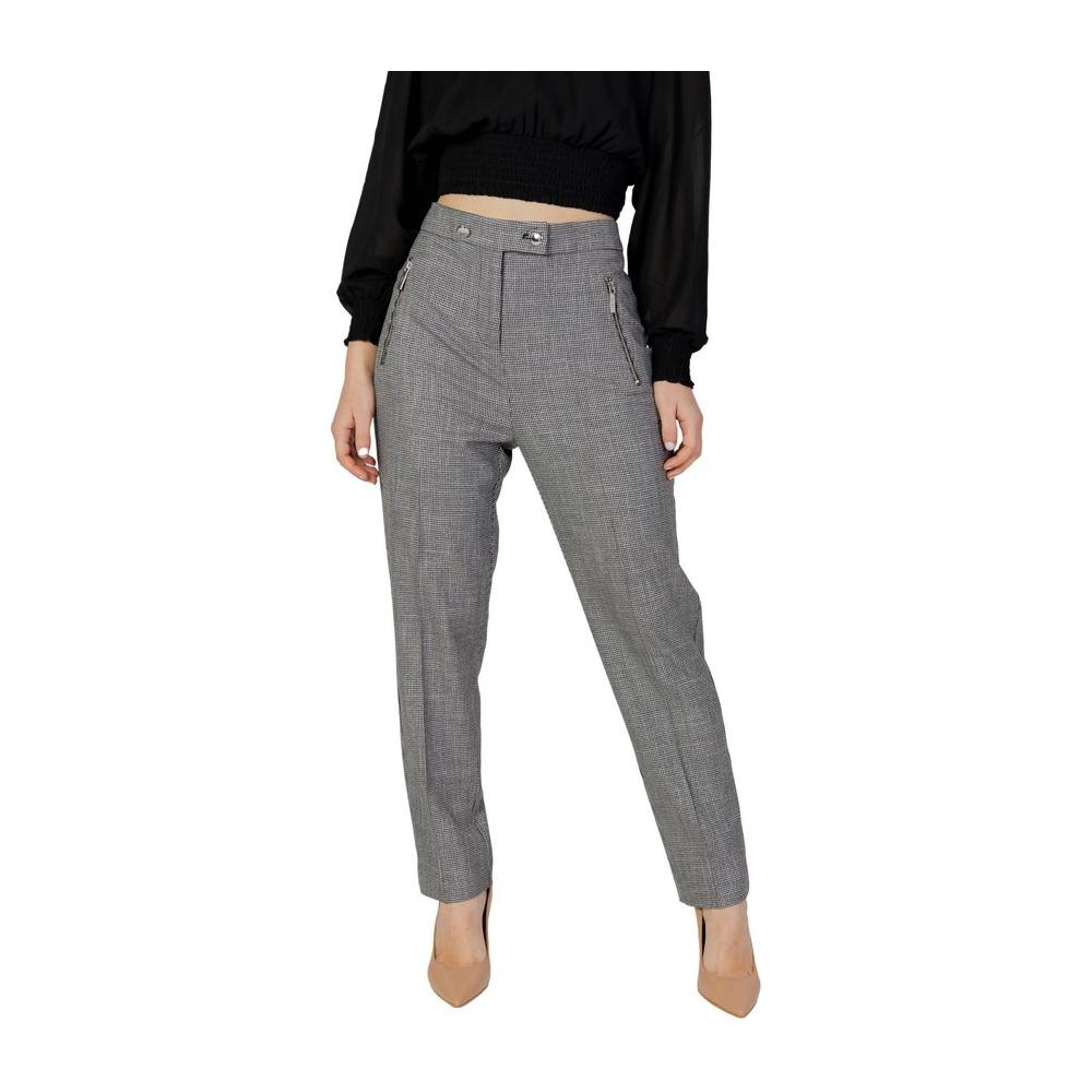 Morgan De Toi Black Polyester Jeans & Pant Morgan De Toi Dim Gray