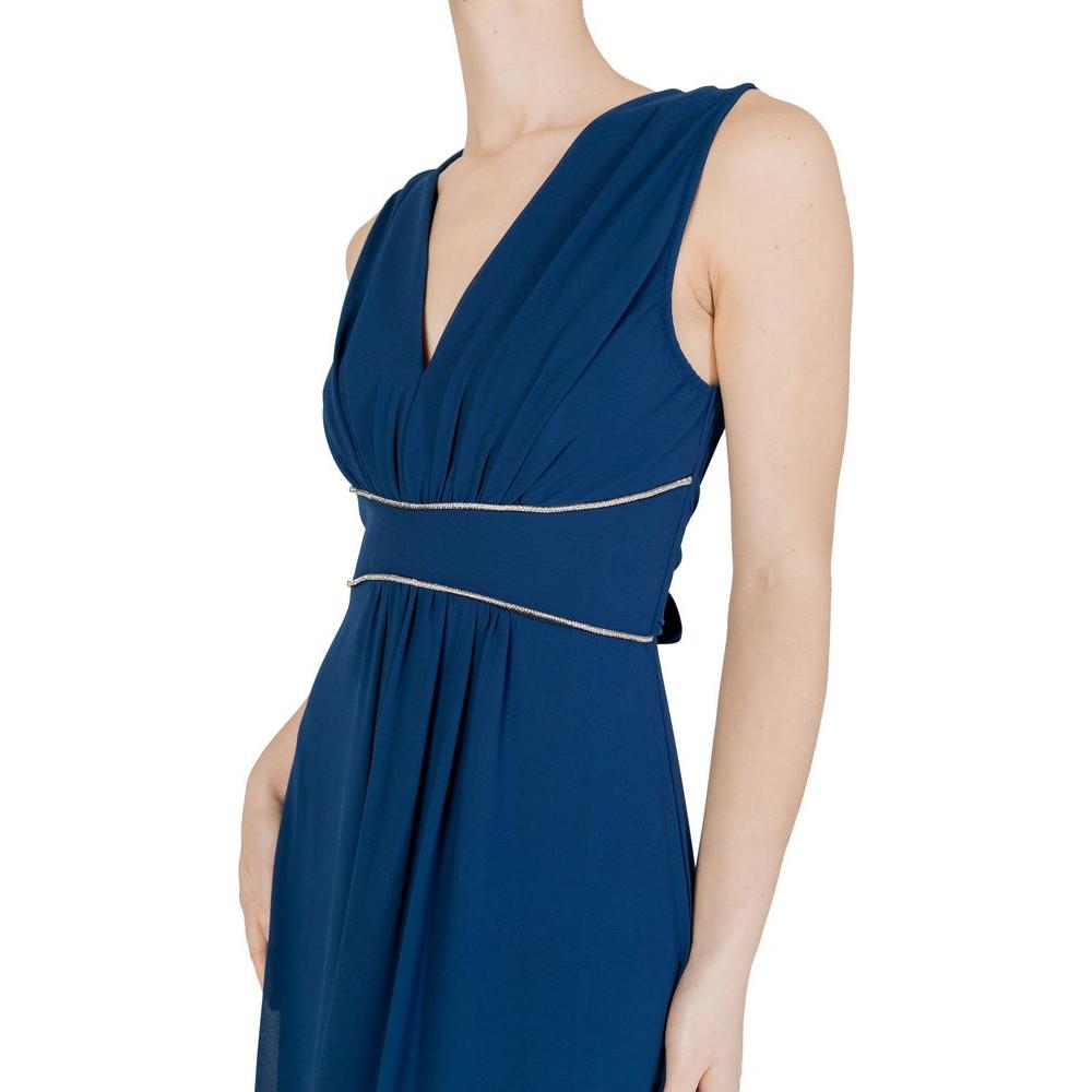Rinascimento Blue Polyester Dress Rinascimento Midnight Blue