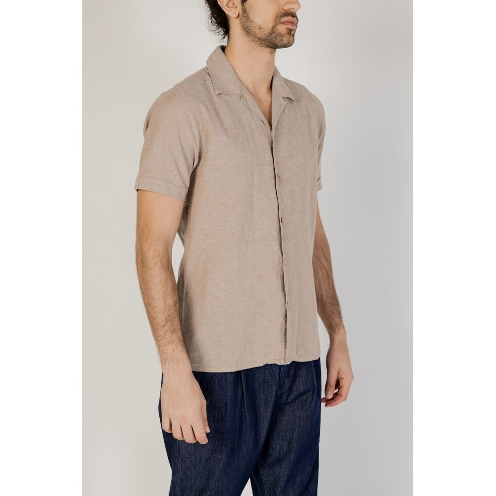 Hamaki-Ho Beige Linen Shirt Hamaki-Ho Gray