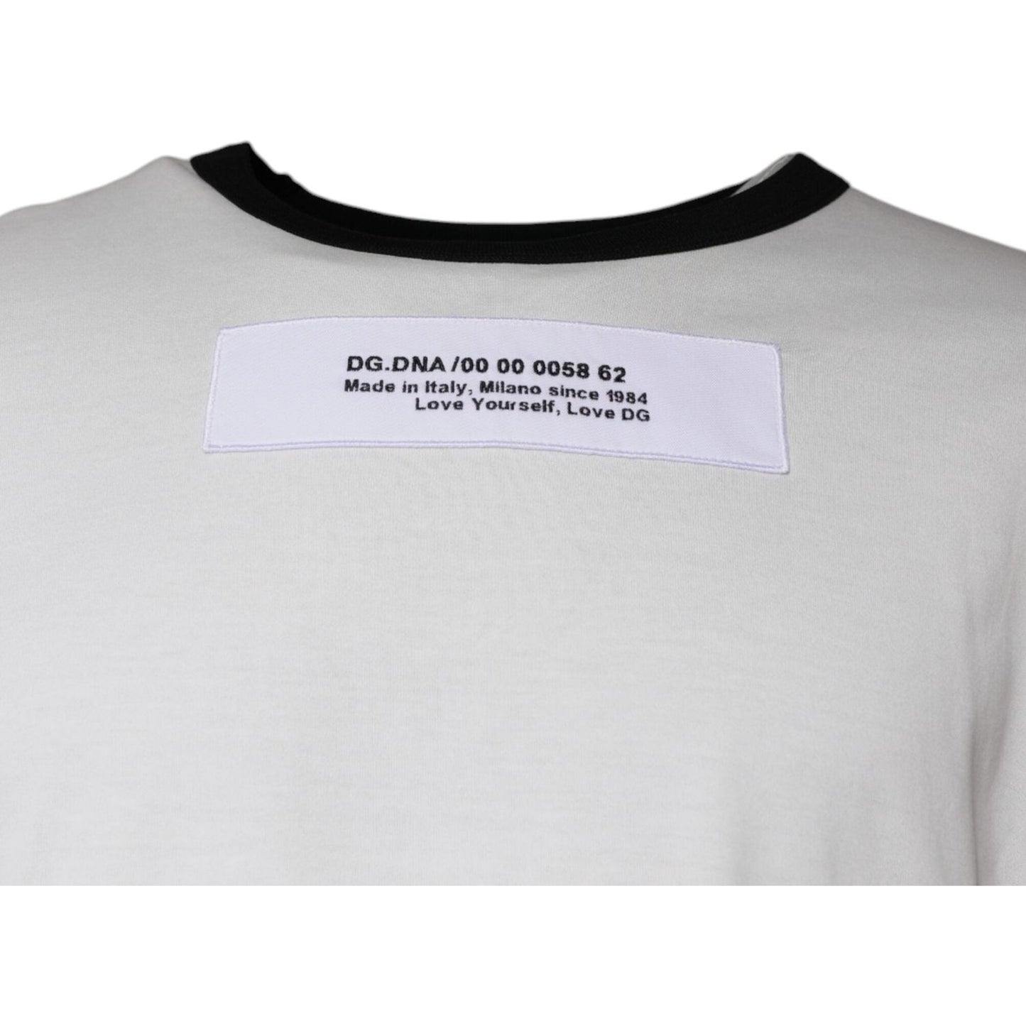 Dolce & Gabbana White Camouflage Cotton Round Neck T-shirt Dolce & Gabbana Light Gray