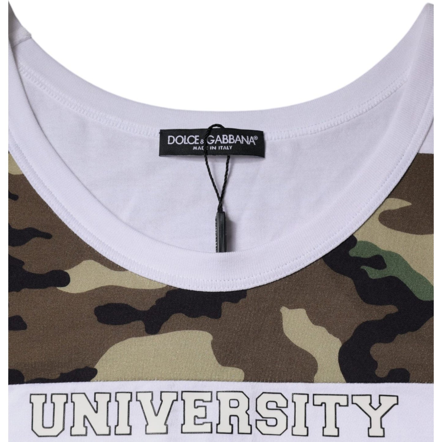 Dolce & Gabbana White Camouflage Tank Sleeveless T-shirt Dolce & Gabbana Dark Slate Gray