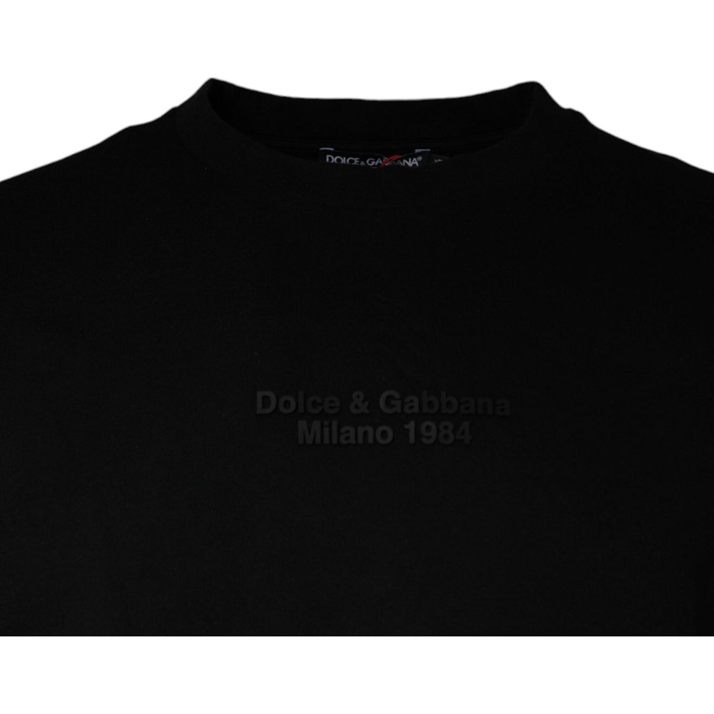 Dolce & Gabbana Black Leopard Cotton Short Sleeves T-shirt Dolce & Gabbana Black
