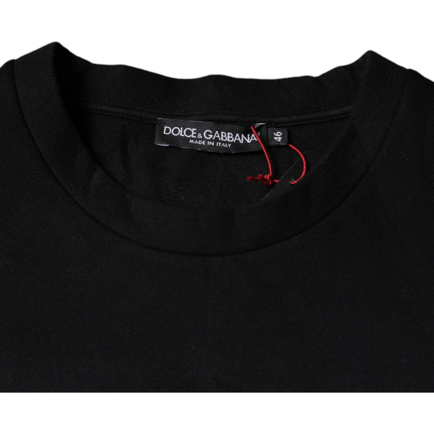 Dolce & Gabbana Black Leopard Cotton Short Sleeves T-shirt Dolce & Gabbana Black