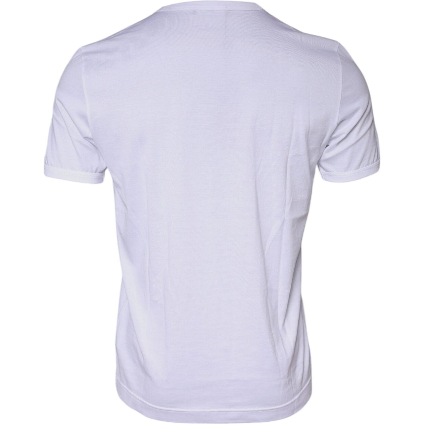 Dolce & Gabbana White Logo Heart Cotton Crew Neck T-shirt Dolce & Gabbana Light Gray