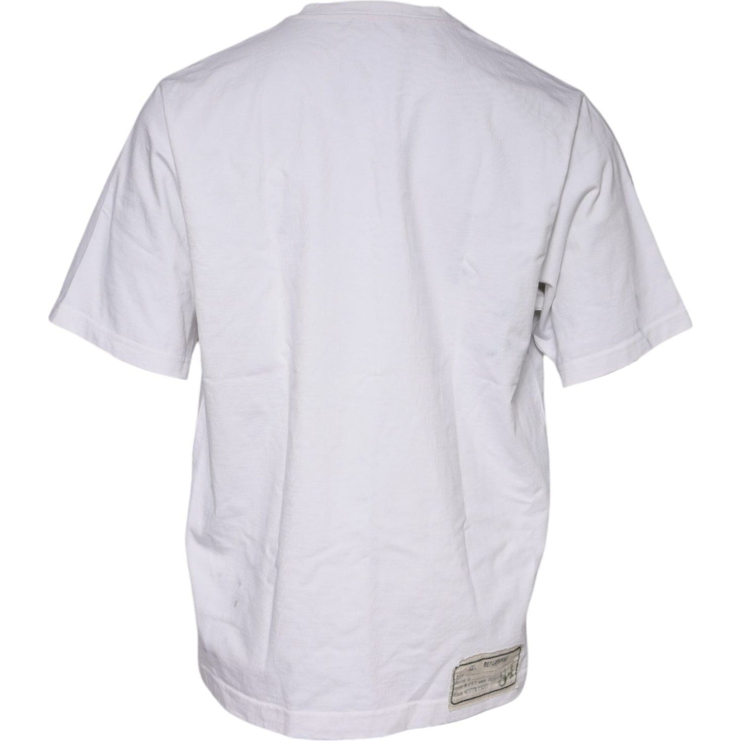 Dolce & Gabbana White Love & Peace Cotton Round Neck T-shirt Dolce & Gabbana Light Gray