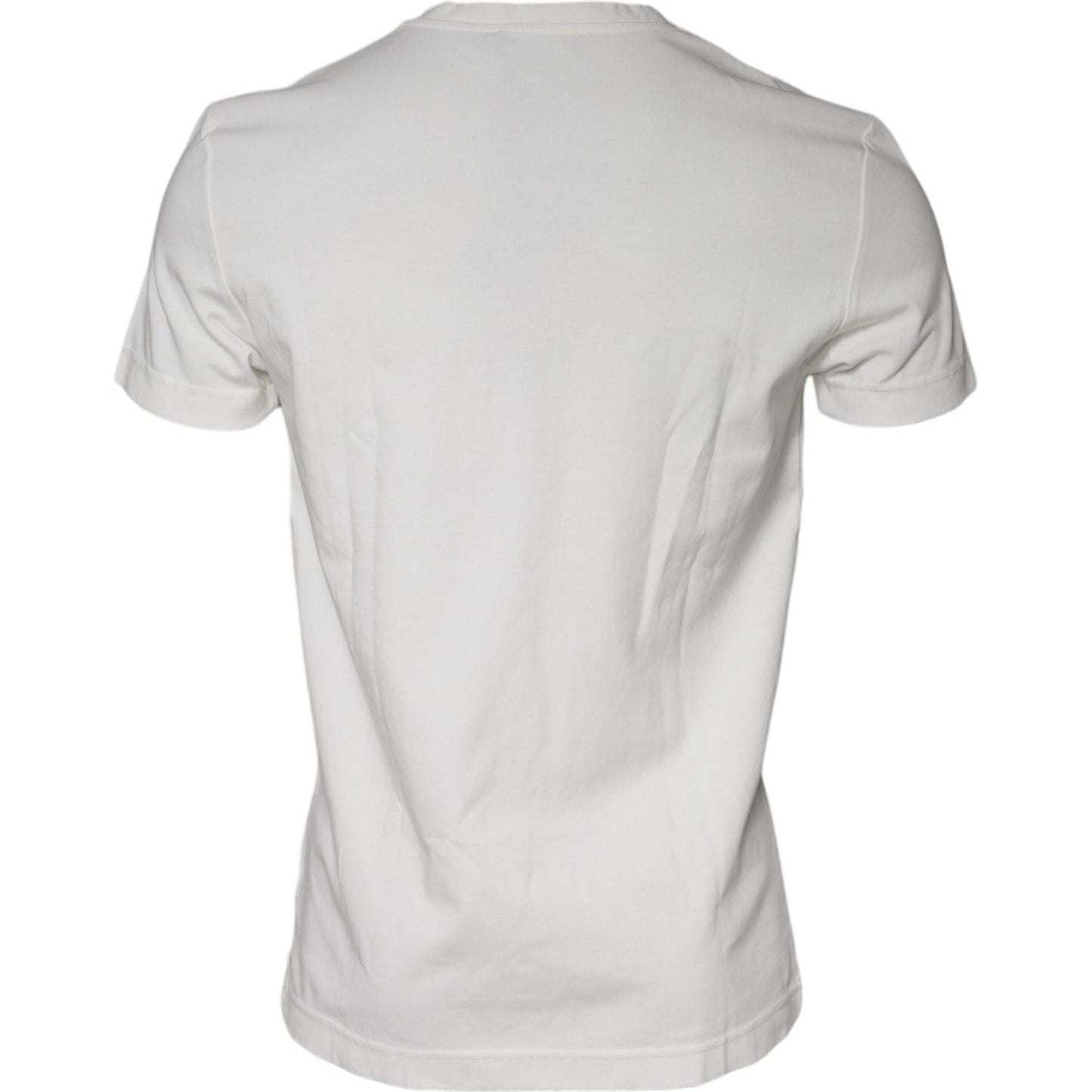 Dolce & Gabbana White Bandana Print Cotton Short Sleeves T-shirt Dolce & Gabbana Light Gray