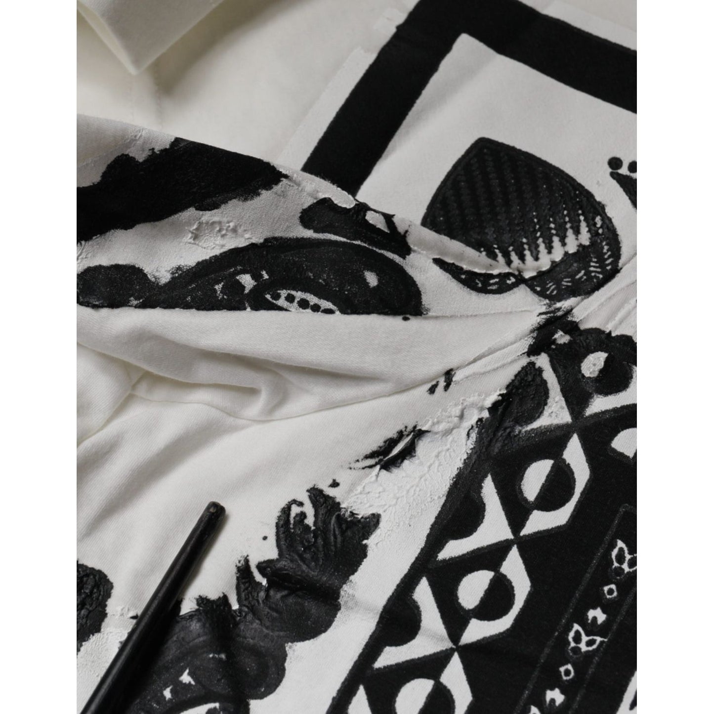 Dolce & Gabbana White Bandana Print Cotton Short Sleeves T-shirt Dolce & Gabbana Black