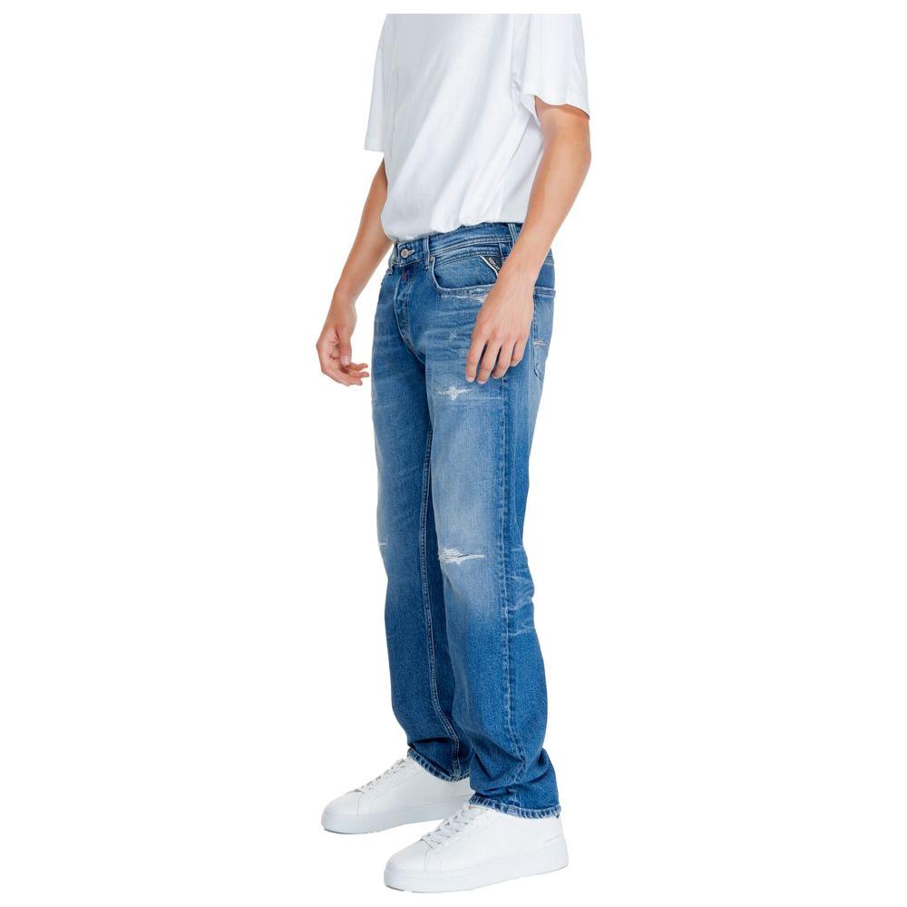 Replay Blue Cotton Jeans & Pant Replay Dark Slate Blue