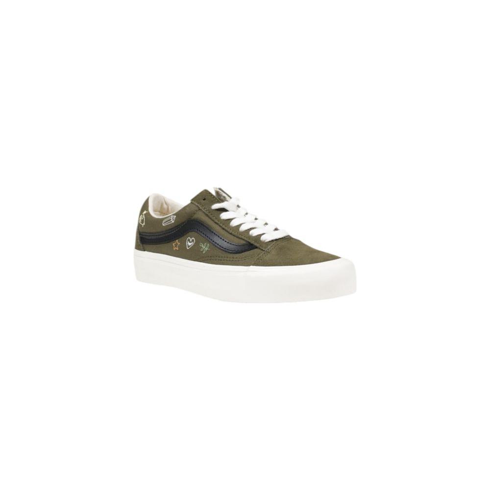 Vans Green Leather Sneaker Vans Beige