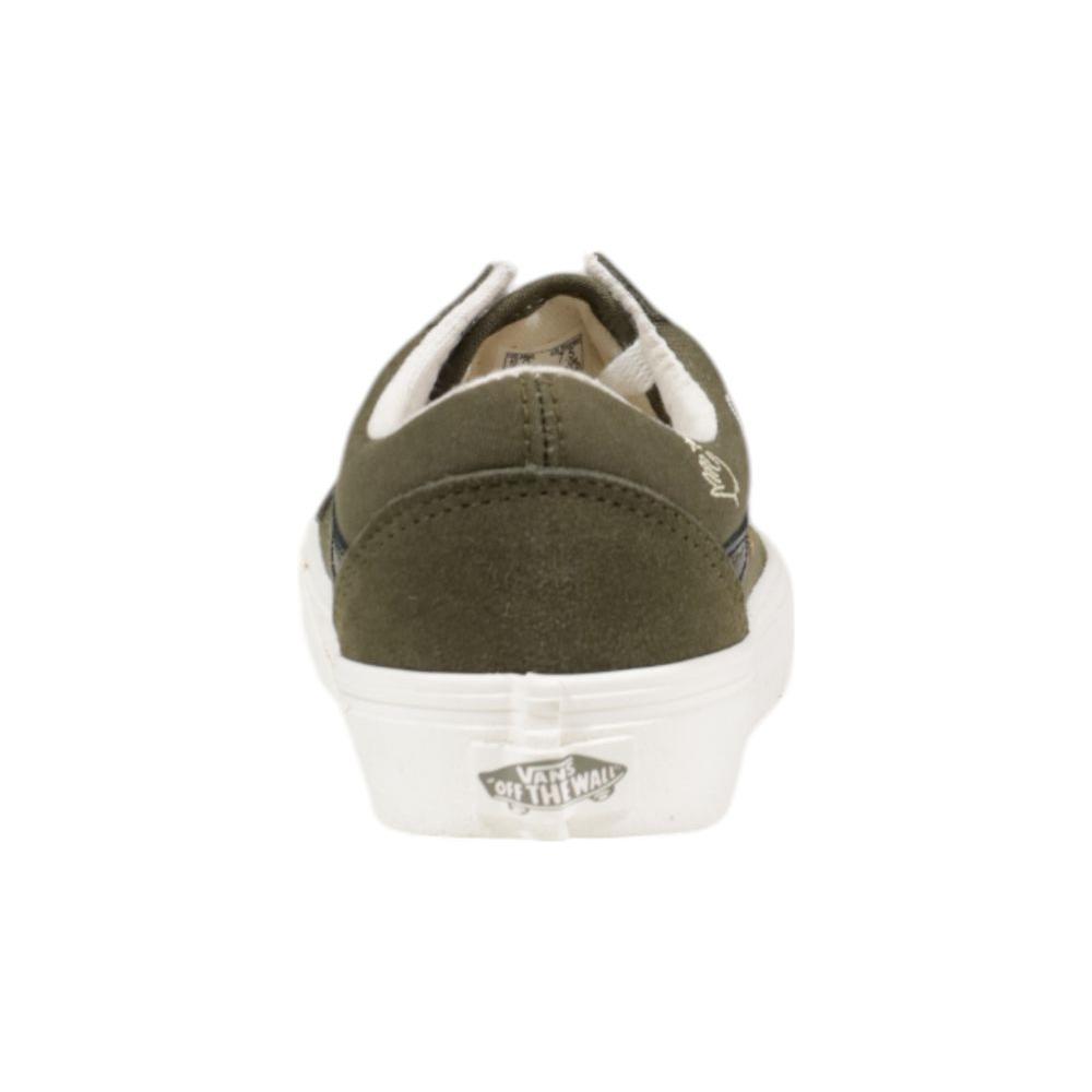 Vans Green Leather Sneaker Vans Antique White
