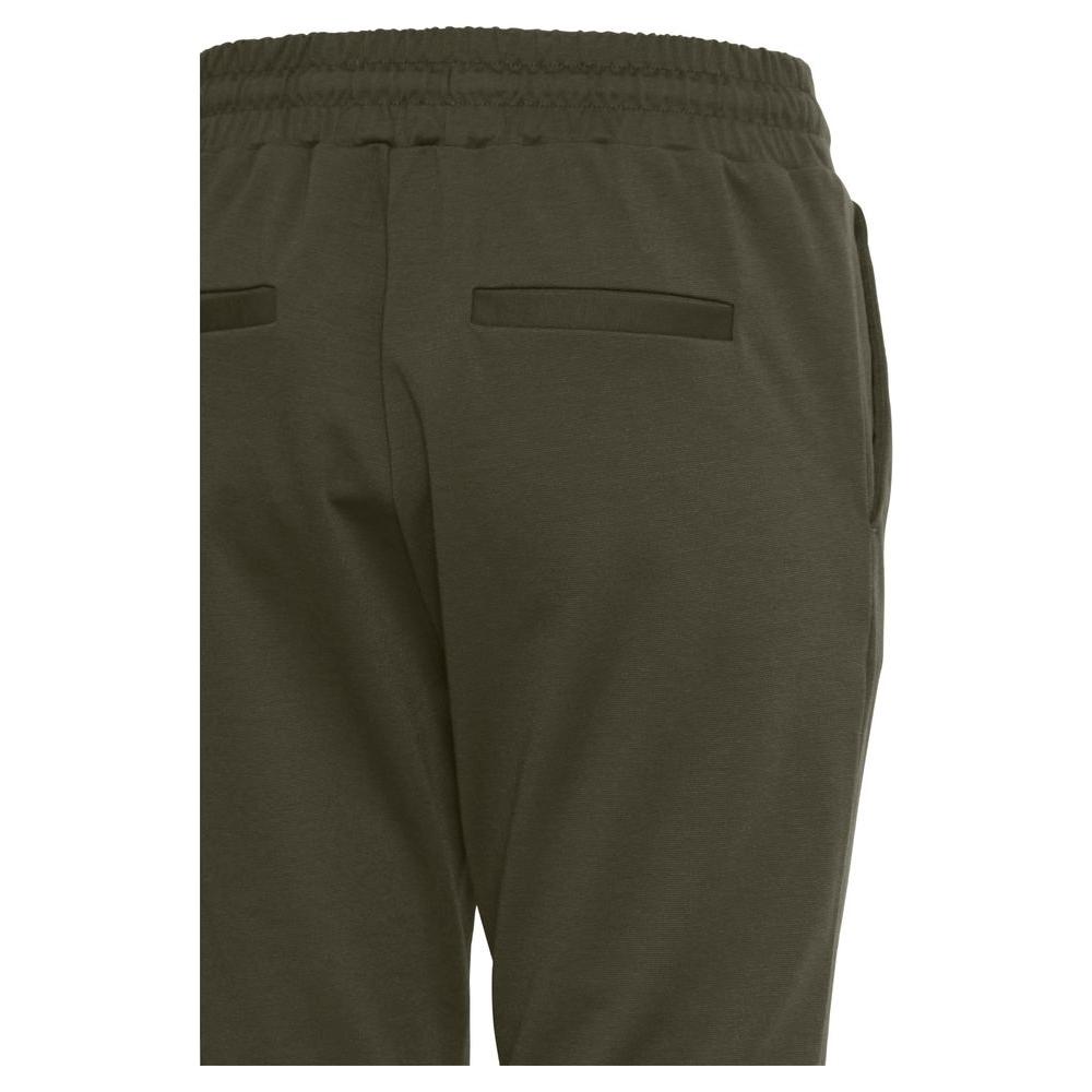ICHI Green Polyester Jeans & Pant ICHI Dark Slate Gray