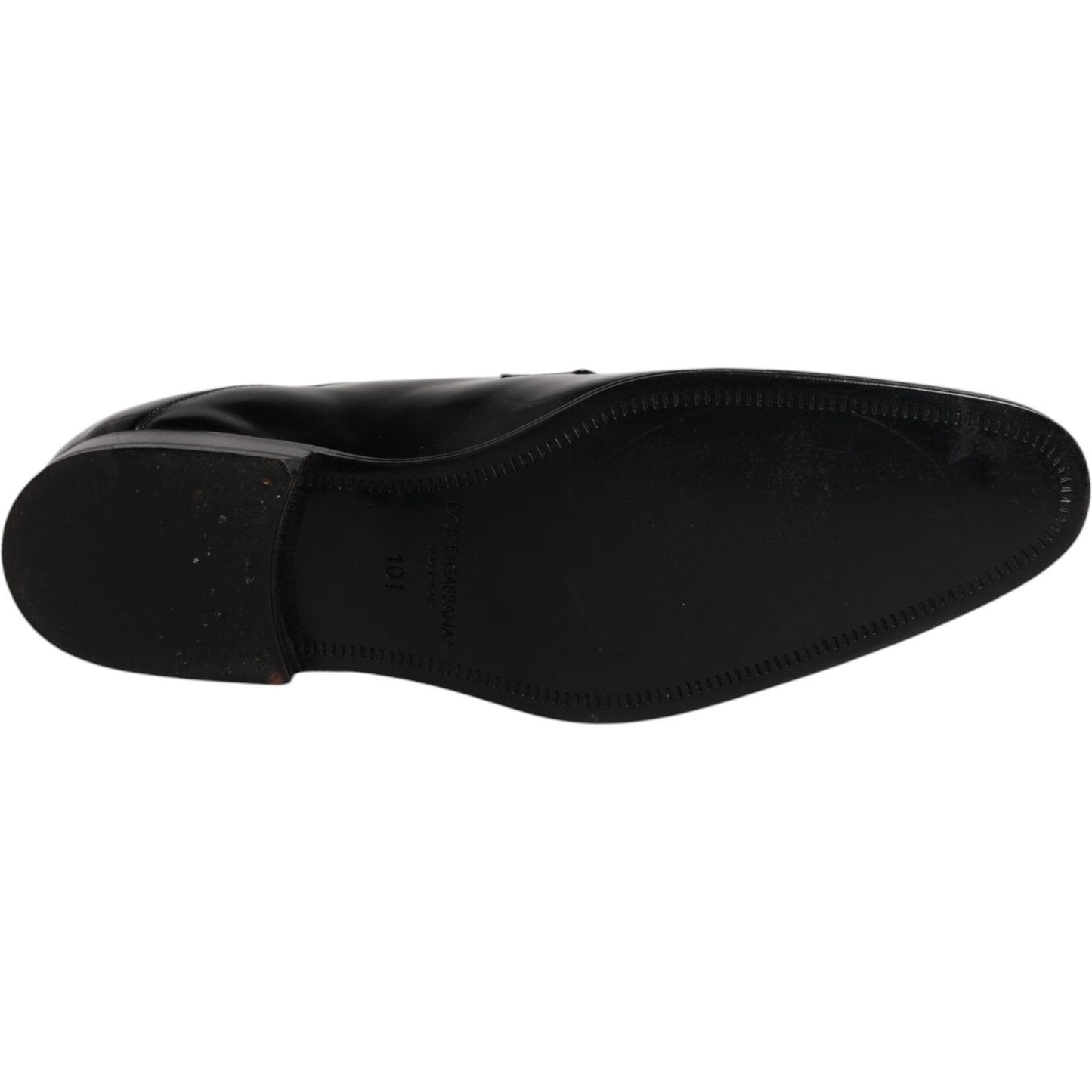 Dolce & Gabbana Black Leather Lace Up Derby Formal Shoes Dolce & Gabbana Black