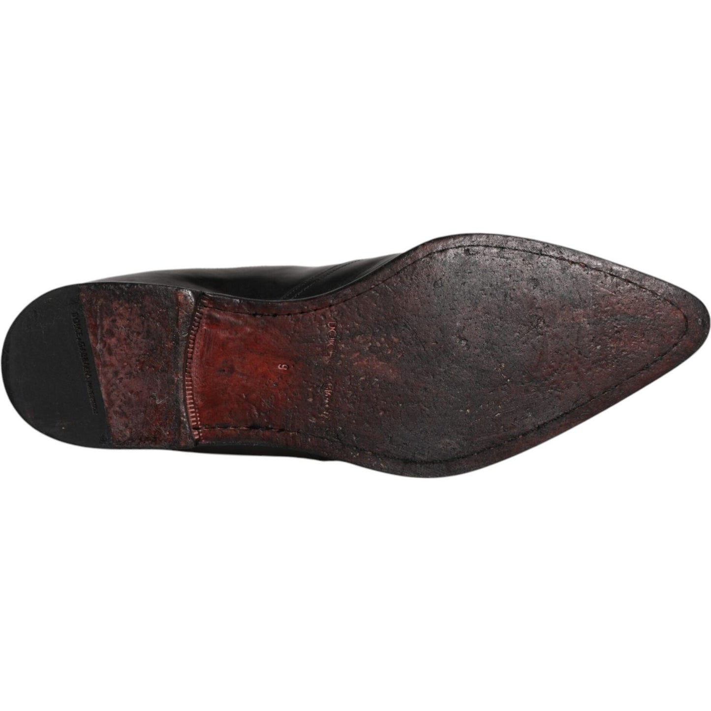Dolce & Gabbana Black Leather Chelsea Men Ankle Boots Shoes Dolce & Gabbana Dark Slate Gray