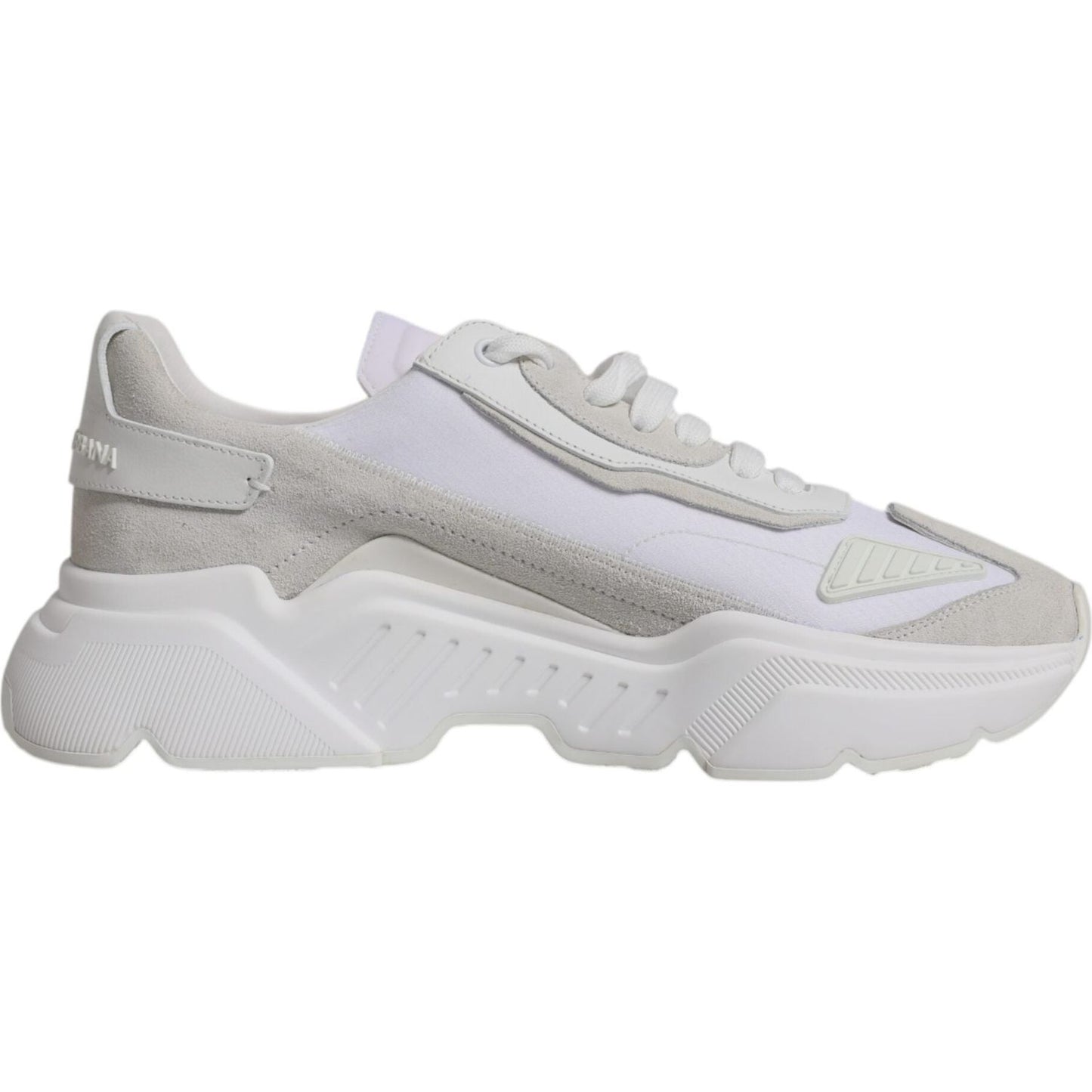Dolce & Gabbana White Leather Daymaster Low Top Sneaker Shoes Dolce & Gabbana Gray