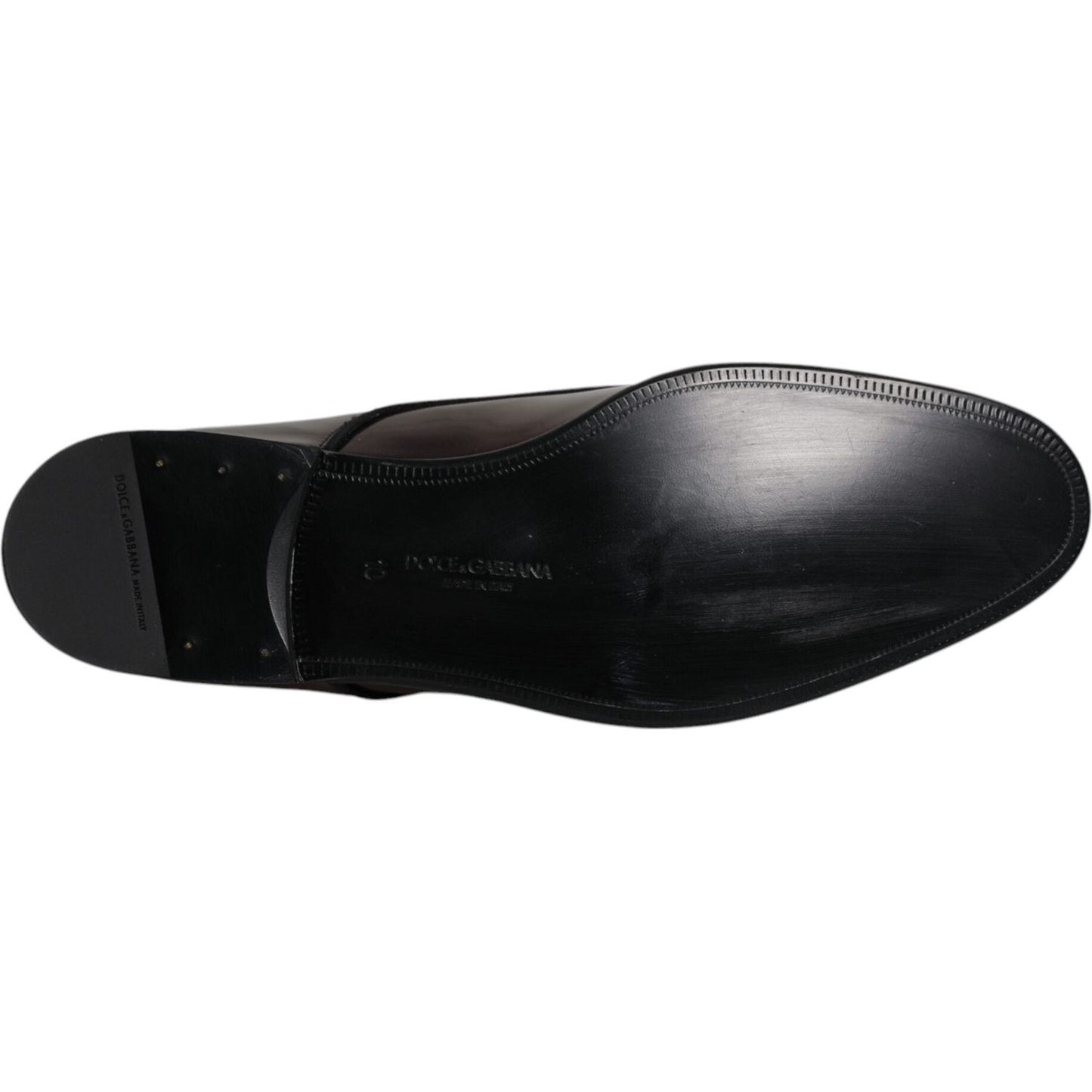 Dolce & Gabbana Peacock Patent Leather Derby Men Dress Shoes Dolce & Gabbana Black