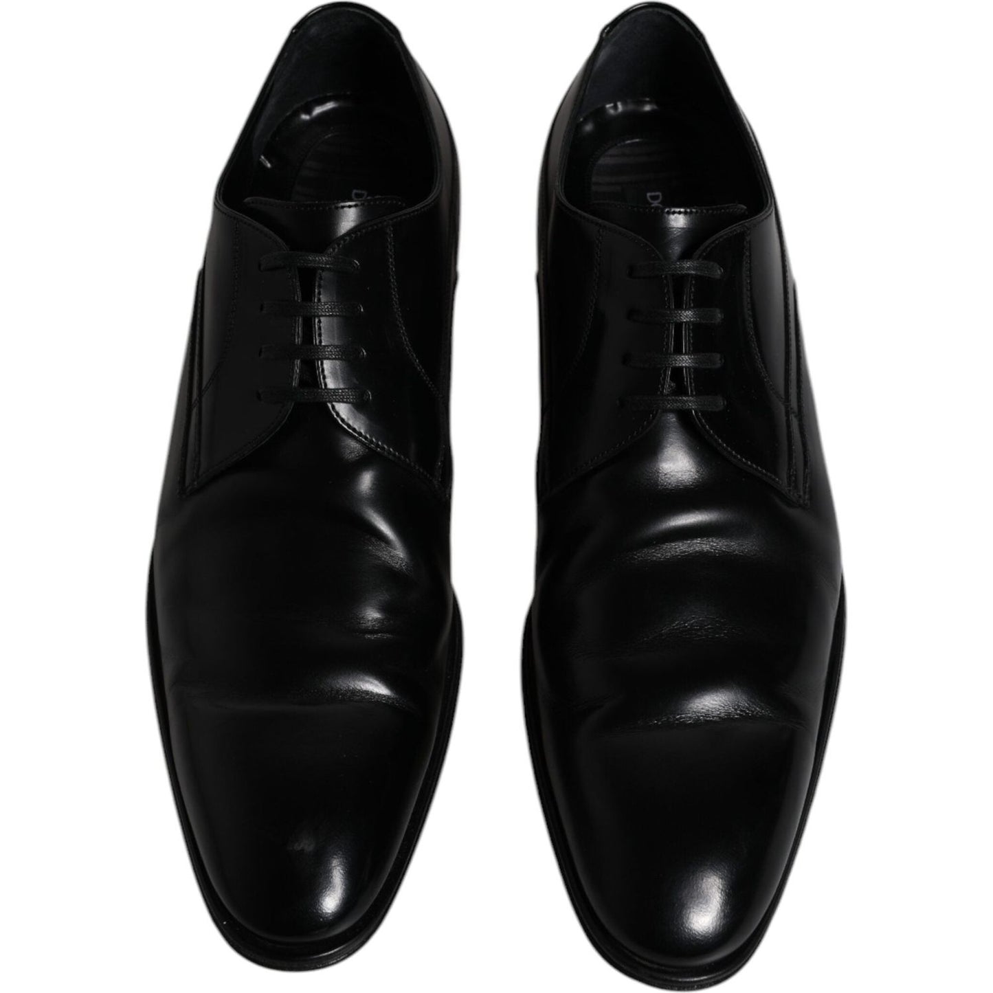 Dolce & Gabbana Black Leather Derby Formal Men Dress Shoes Dolce & Gabbana Black