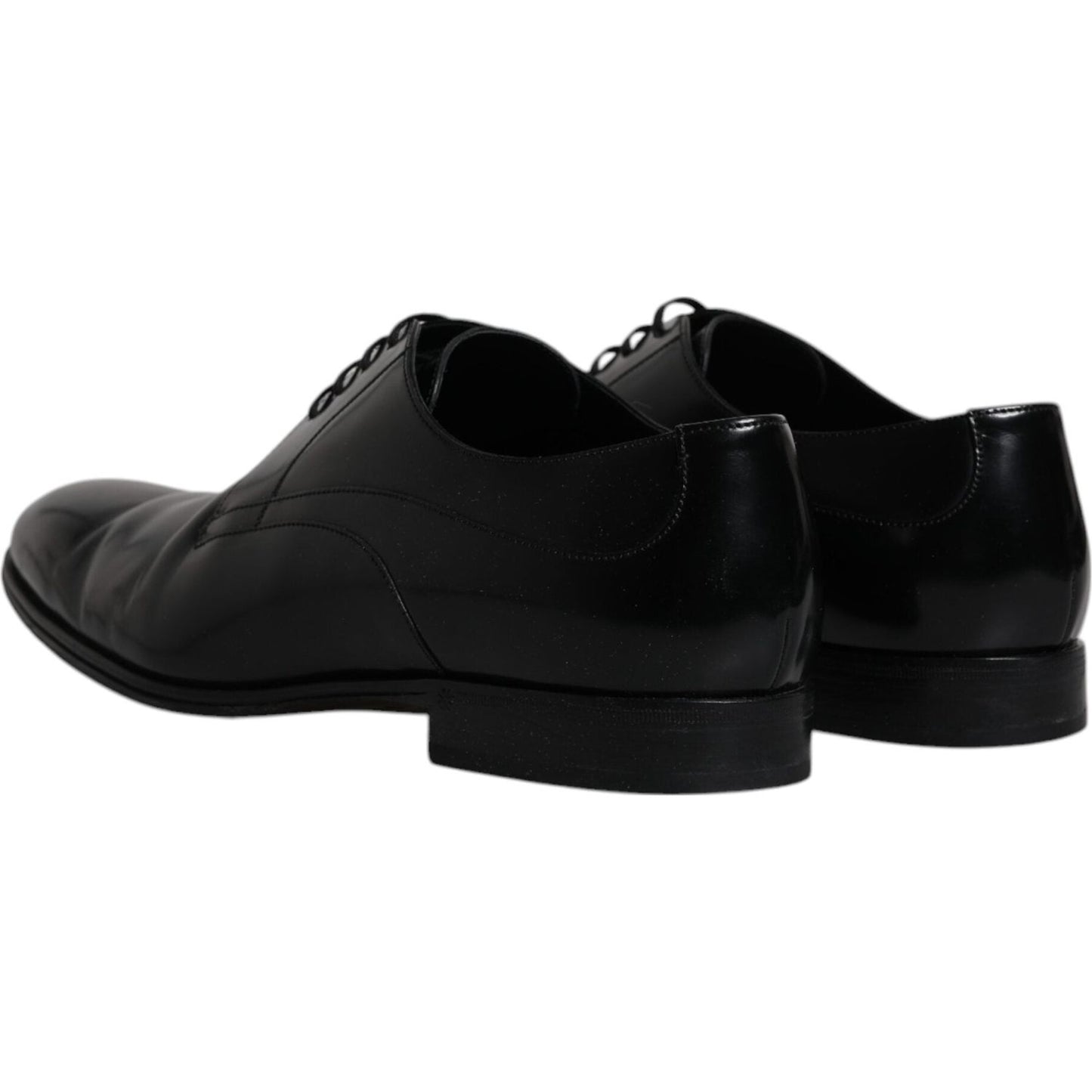 Dolce & Gabbana Black Leather Derby Formal Men Dress Shoes Dolce & Gabbana Black