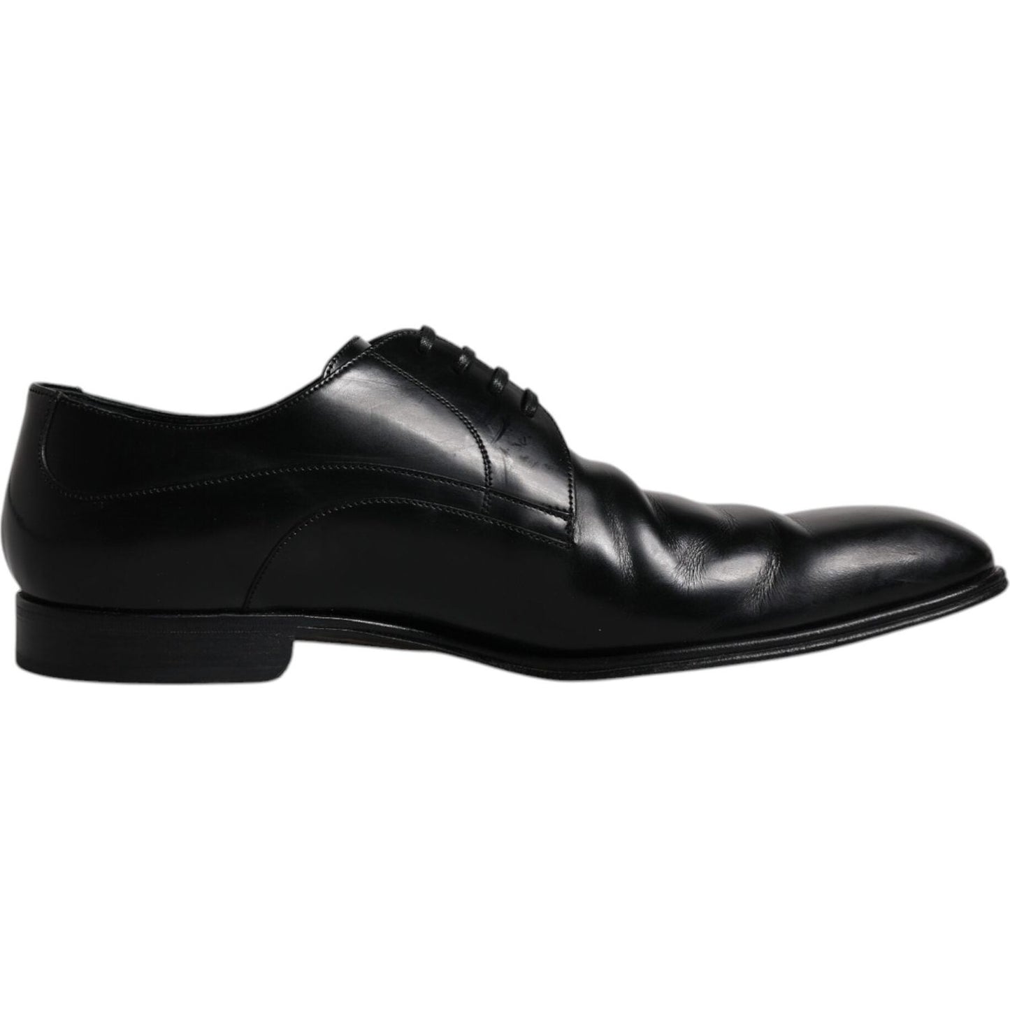 Dolce & Gabbana Black Leather Derby Formal Men Dress Shoes Dolce & Gabbana Black