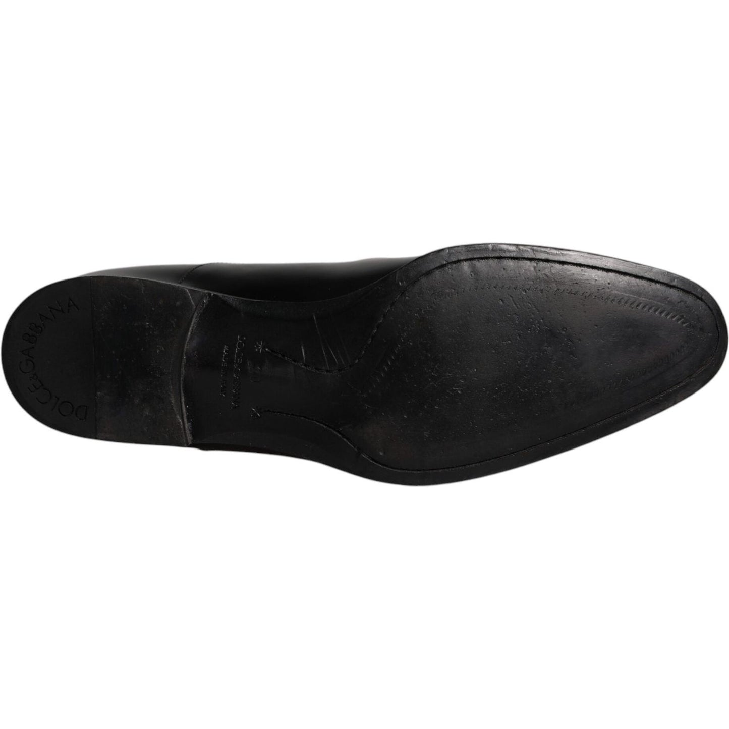 Dolce & Gabbana Black Leather Derby Formal Men Dress Shoes Dolce & Gabbana Black