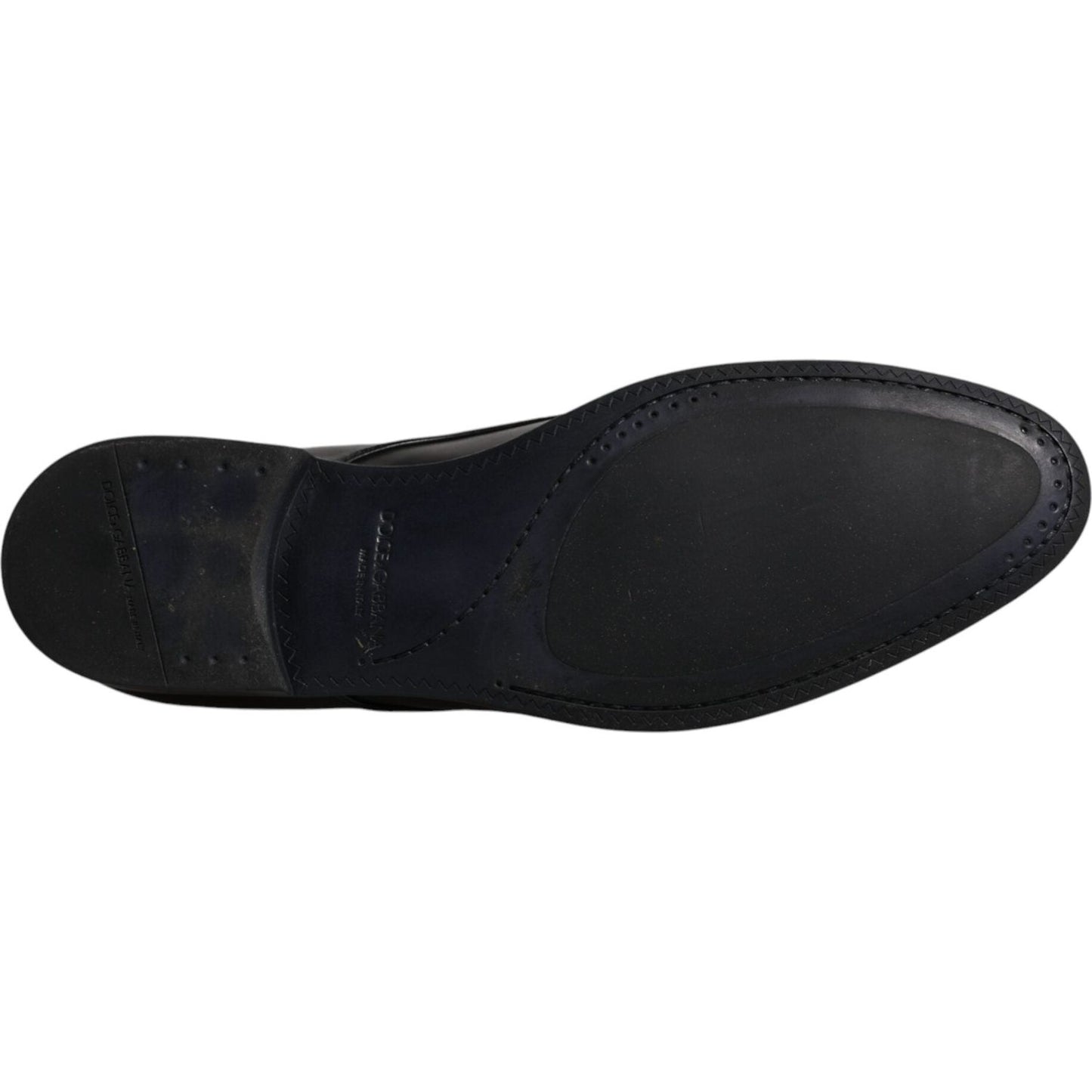 Dolce & Gabbana Black Leather Lace Up Men Derby Formal Shoes Dolce & Gabbana Black