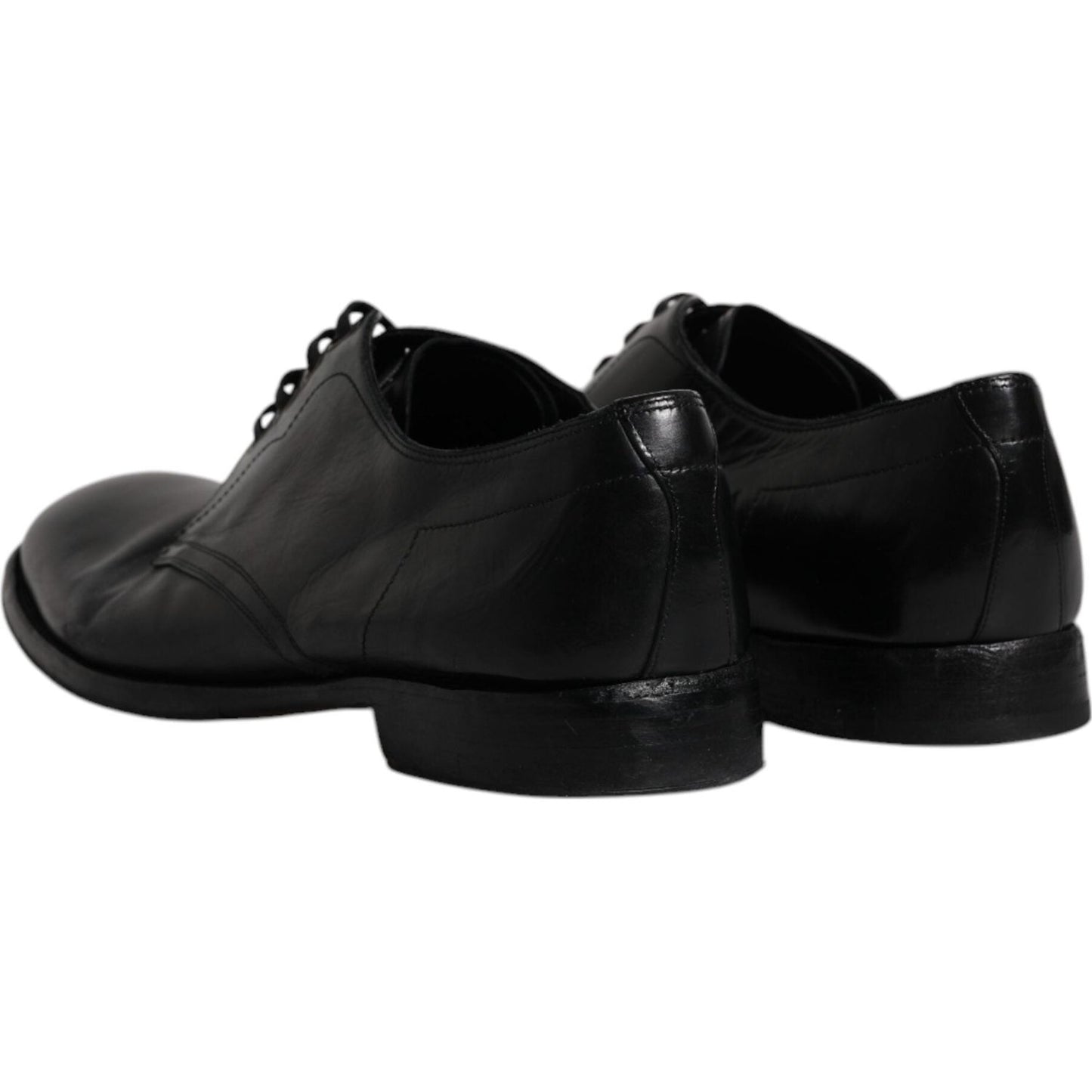 Dolce & Gabbana Black Leather Derby Formal Men Dress Shoes Dolce & Gabbana Black