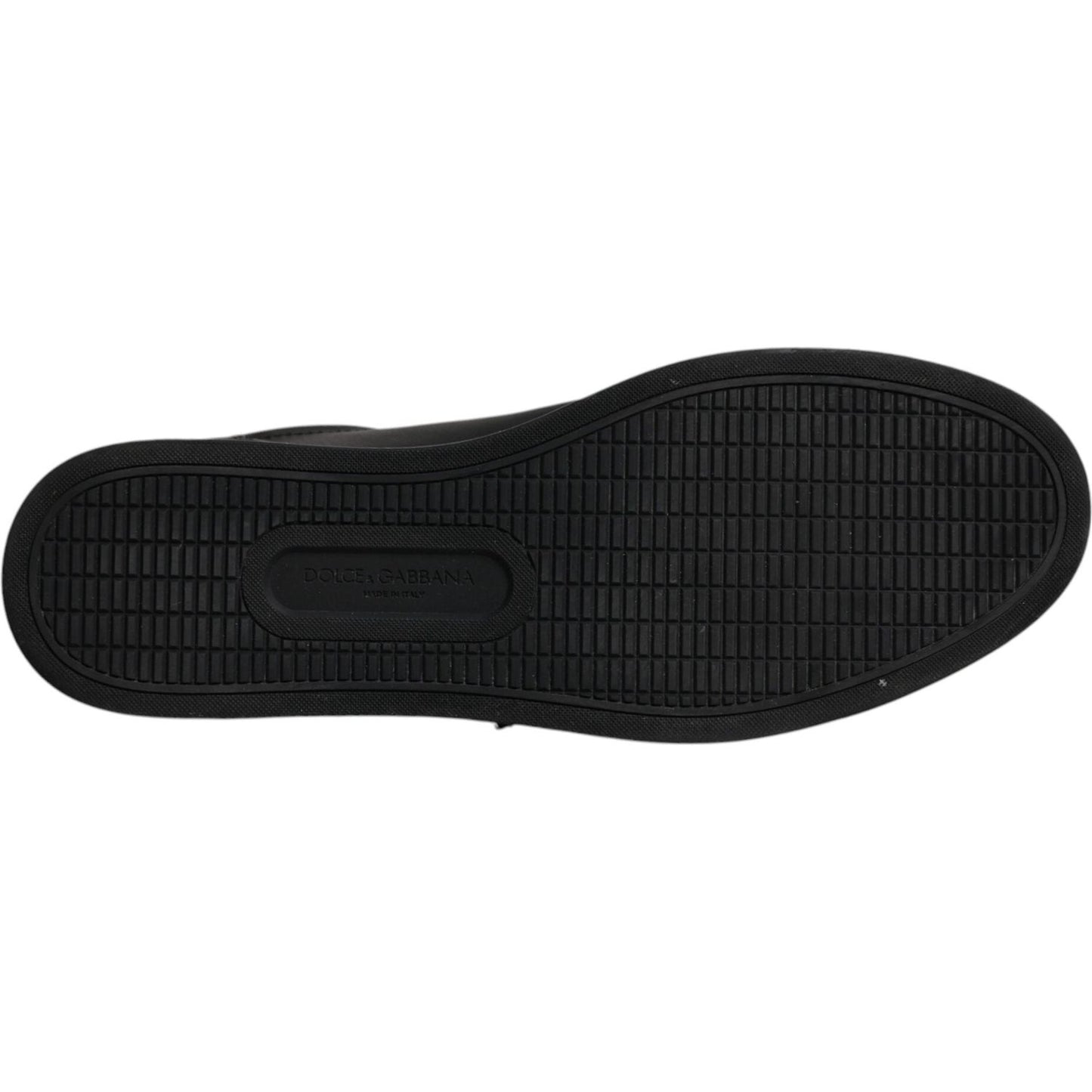 Dolce & Gabbana Black Leather London Heart Men Sneakers Shoes Dolce & Gabbana Black