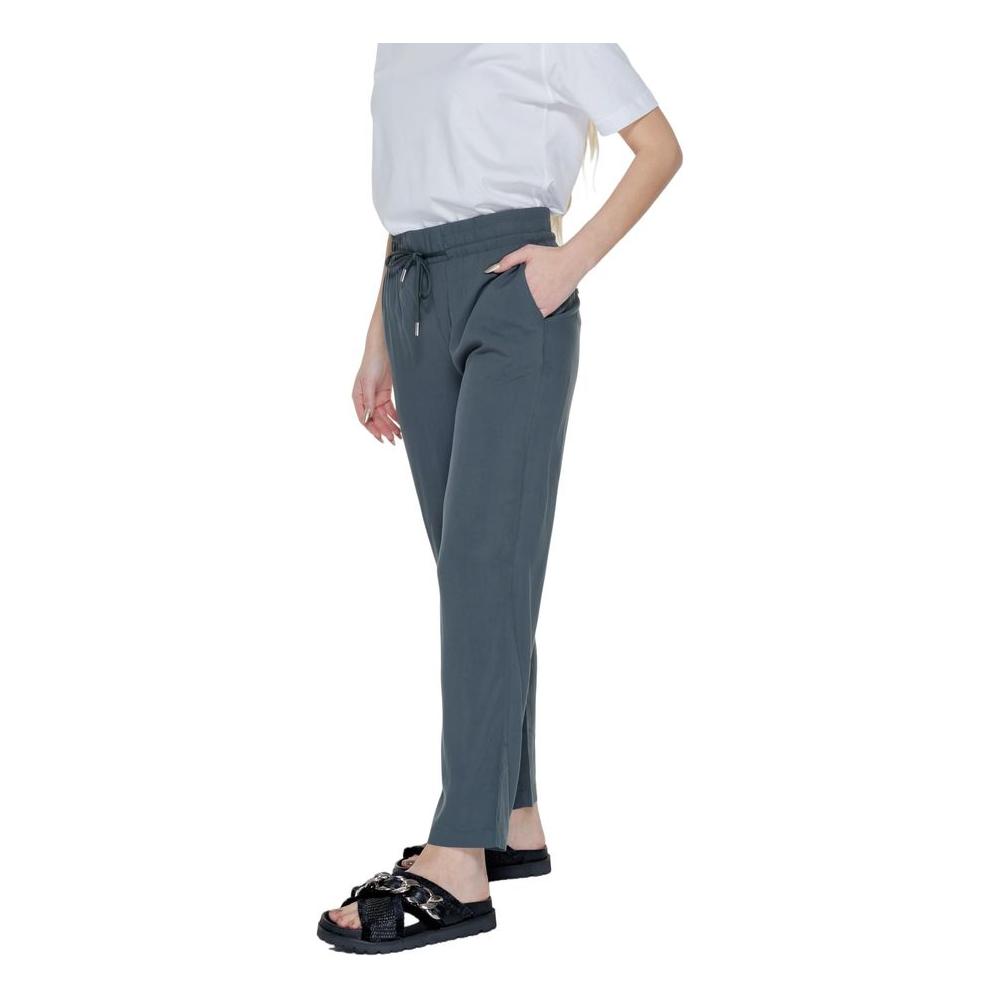 Street One Green Viscose Jeans & Pant Street One Light Gray