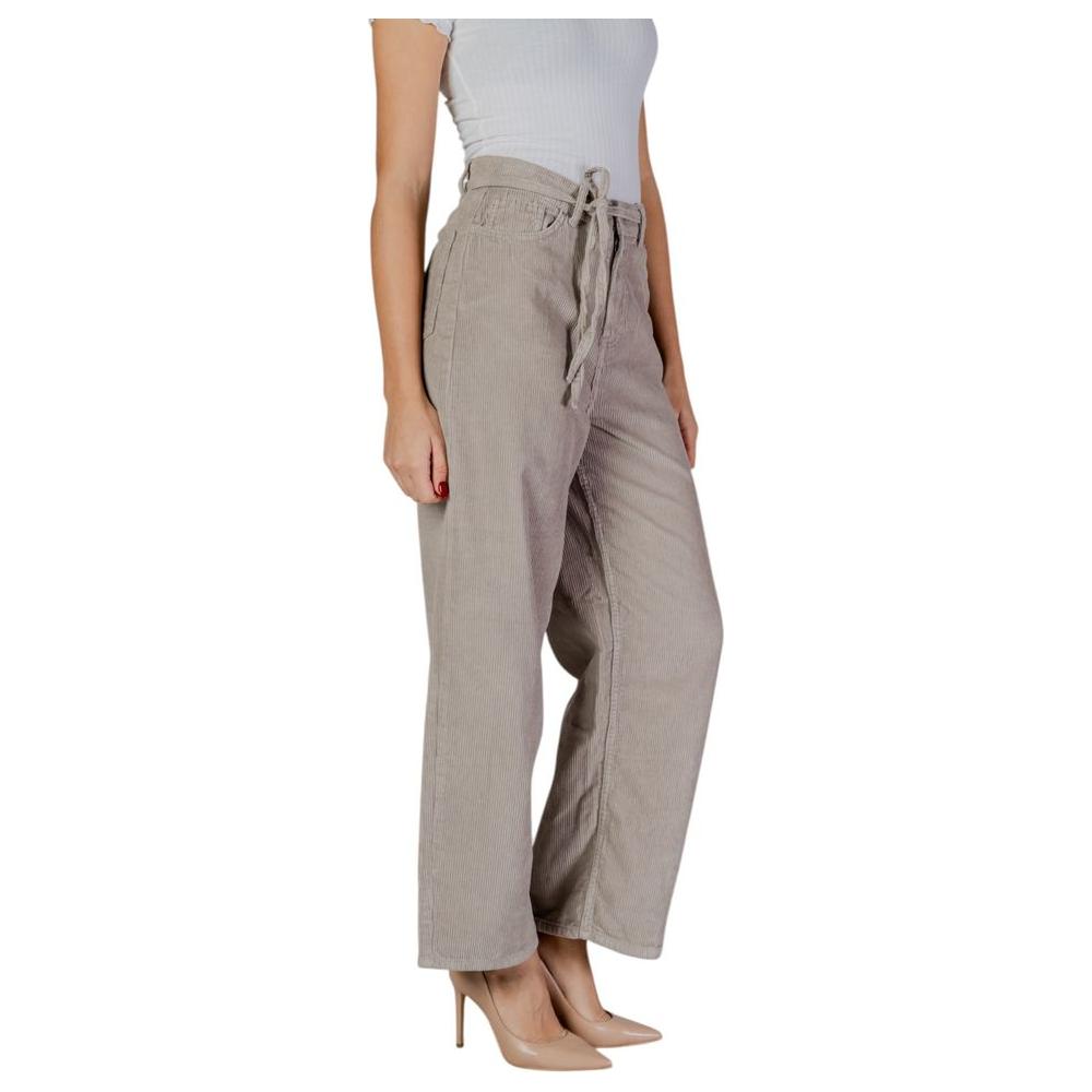 Only Beige Cotton Jeans & Pant Only Rosy Brown