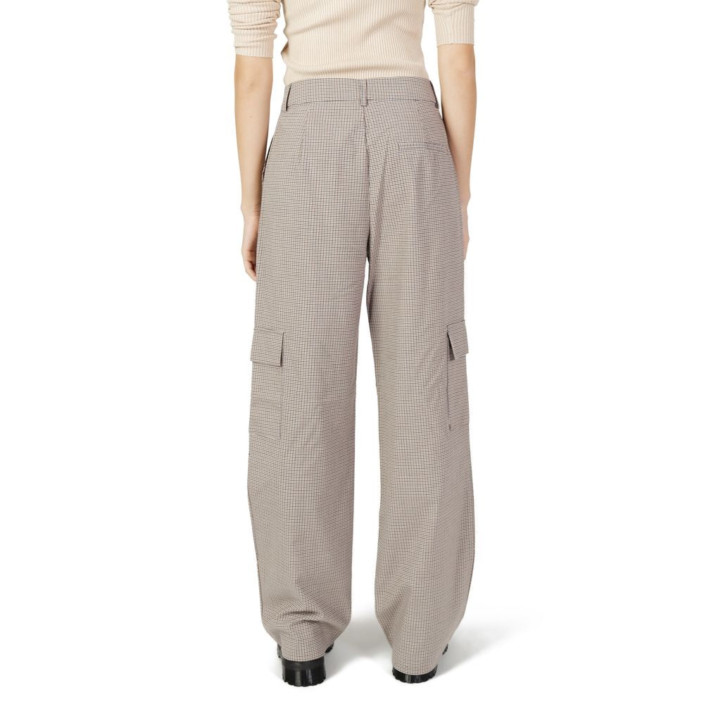 Only Beige Polyester Jeans & Pant Only Dark Gray
